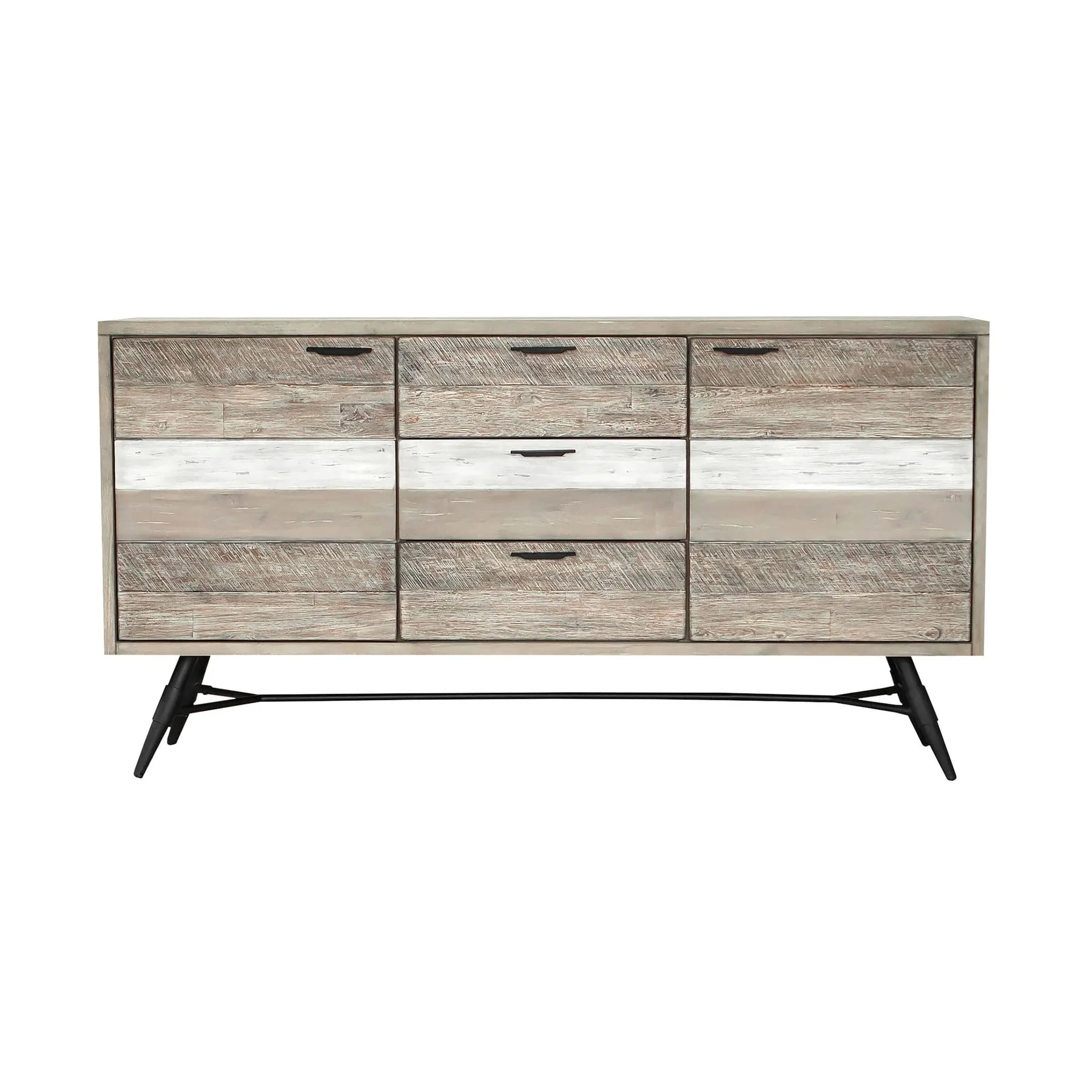 Bridges Sideboard Buffet Cabinet in Two Tone Acacia Wood