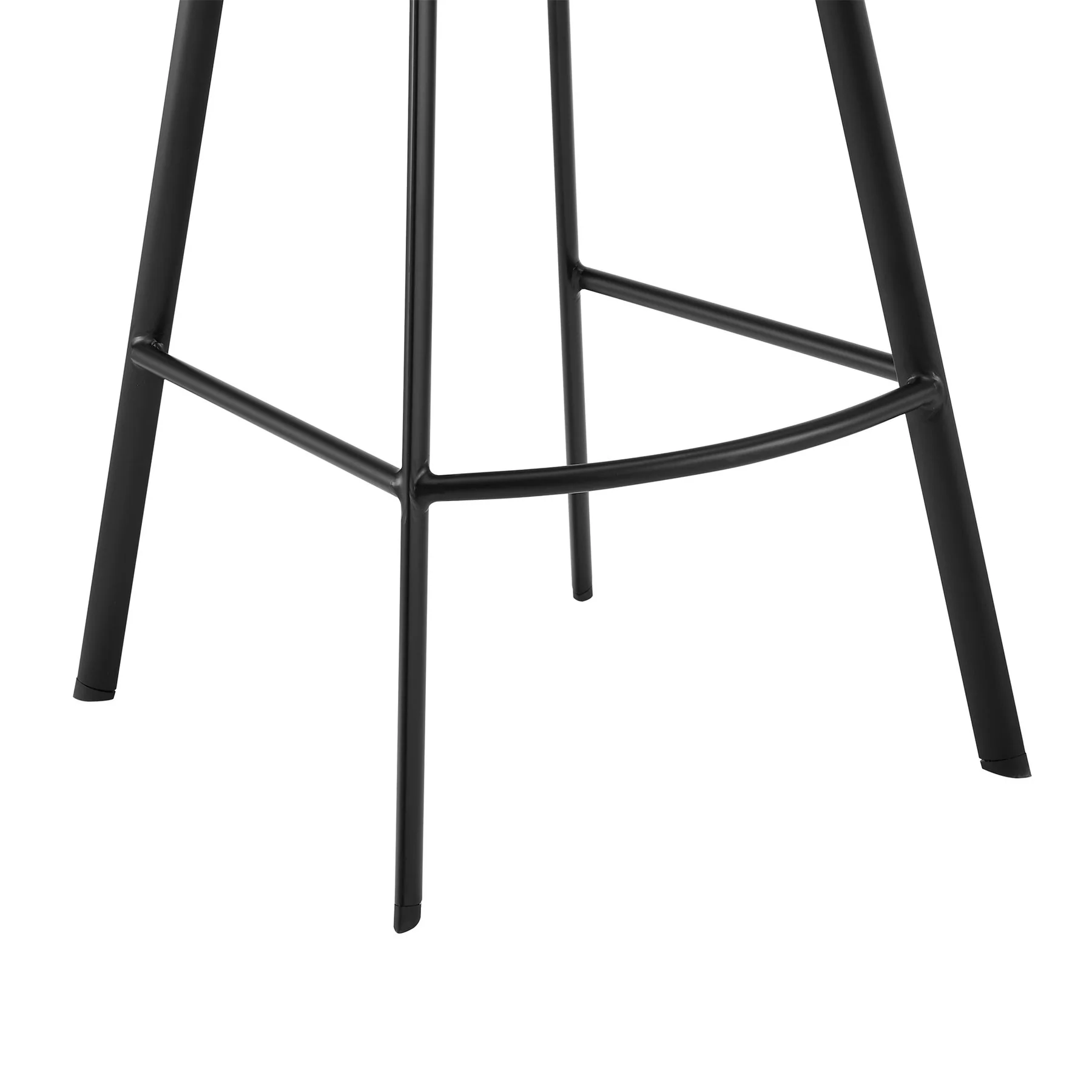 Brigden Black Faux Leather and Black Metal Swivel 30" Bar Stool - Image 8