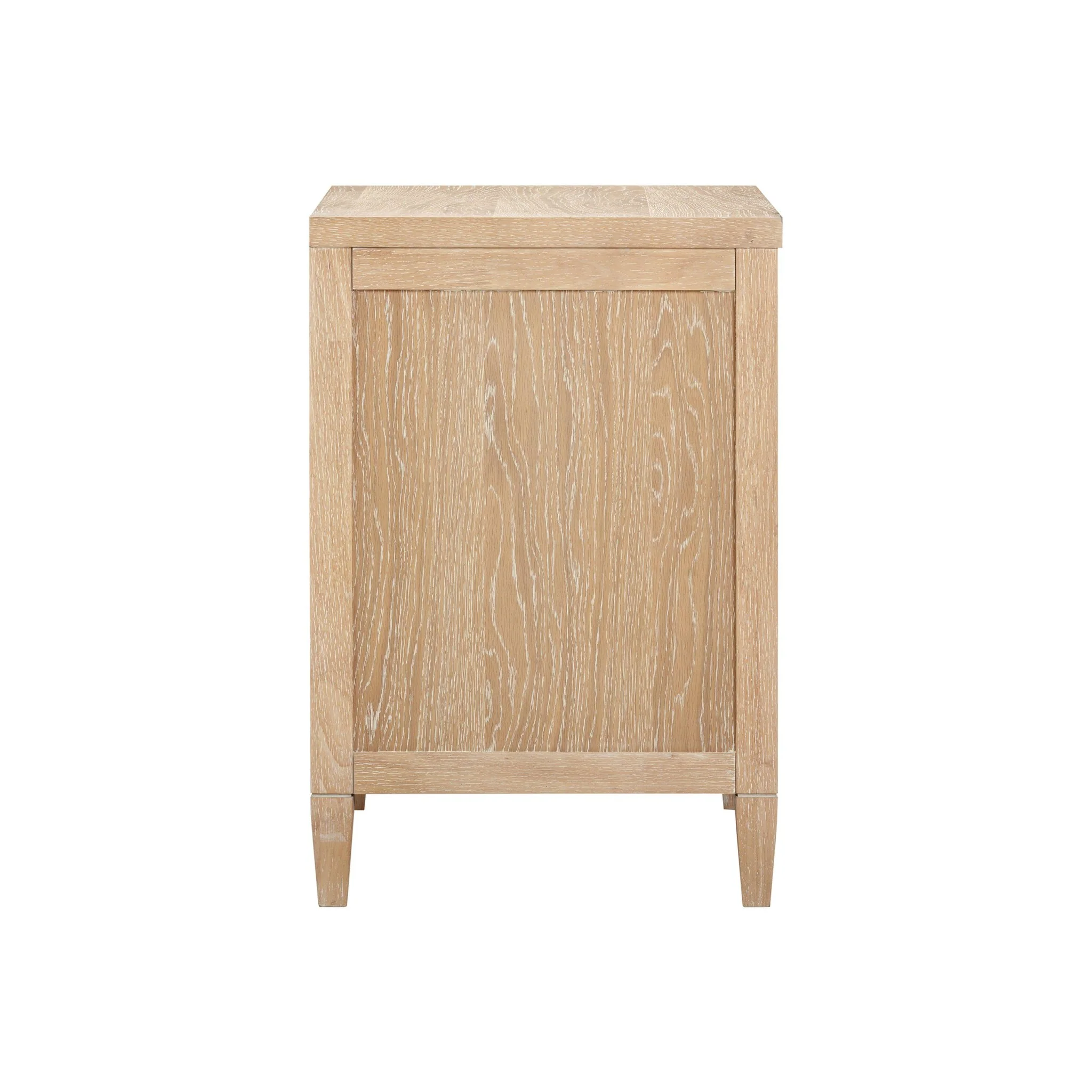Bristol Park Whitewashed Oak Wood Nightstand - Image 7