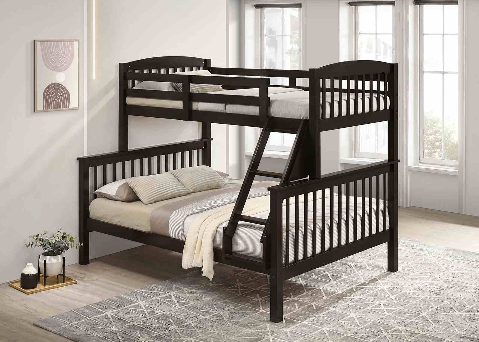 Brookings Twin/Full Bunk Bed, Dark Walnut