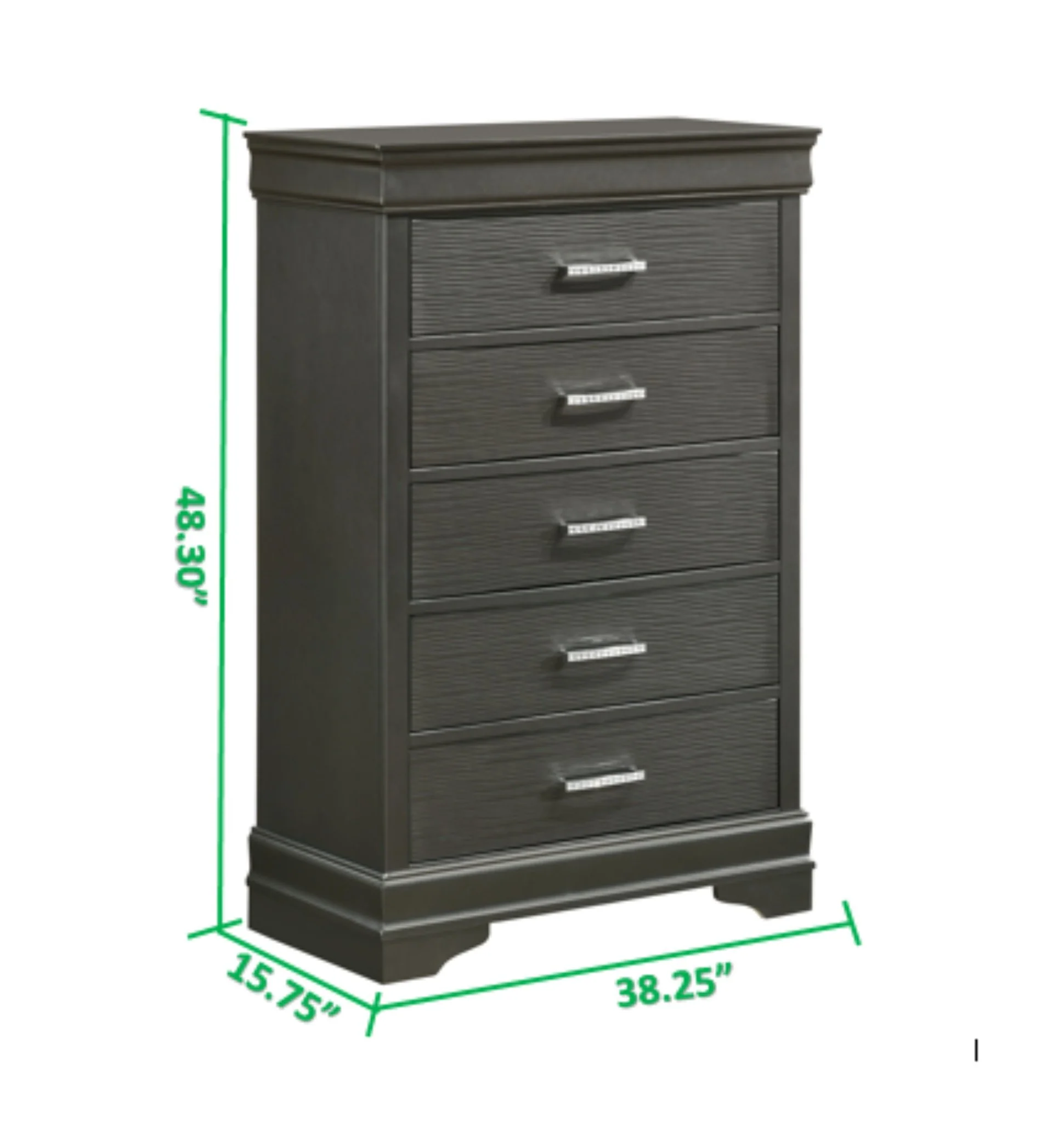 Brooklyn Queen 5 Bedroom Set Gray - Image 19