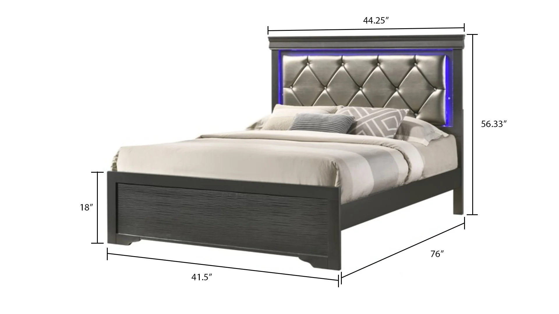 Brooklyn Twin Bed Gray - Image 5
