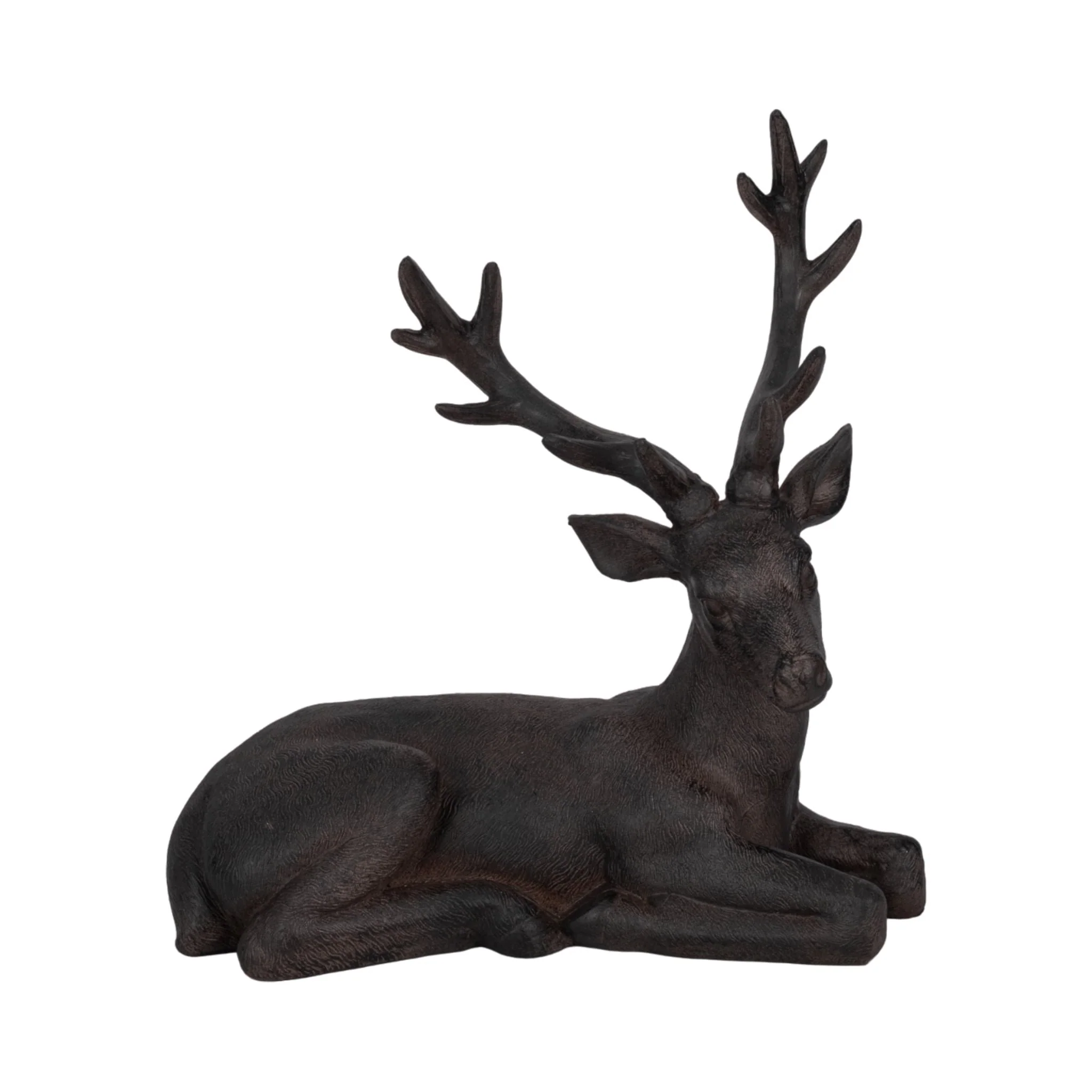 Brown Resin Deer, Sitting