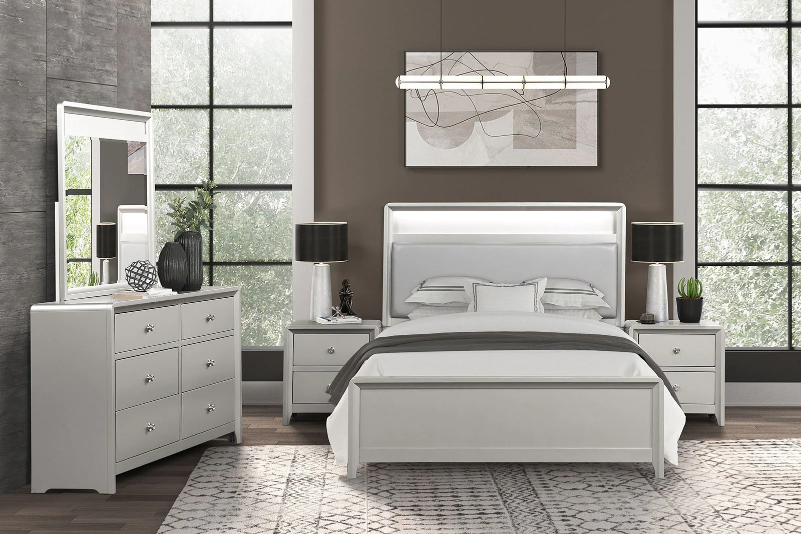 Bryne Queen Bed, Champagne - Image 2