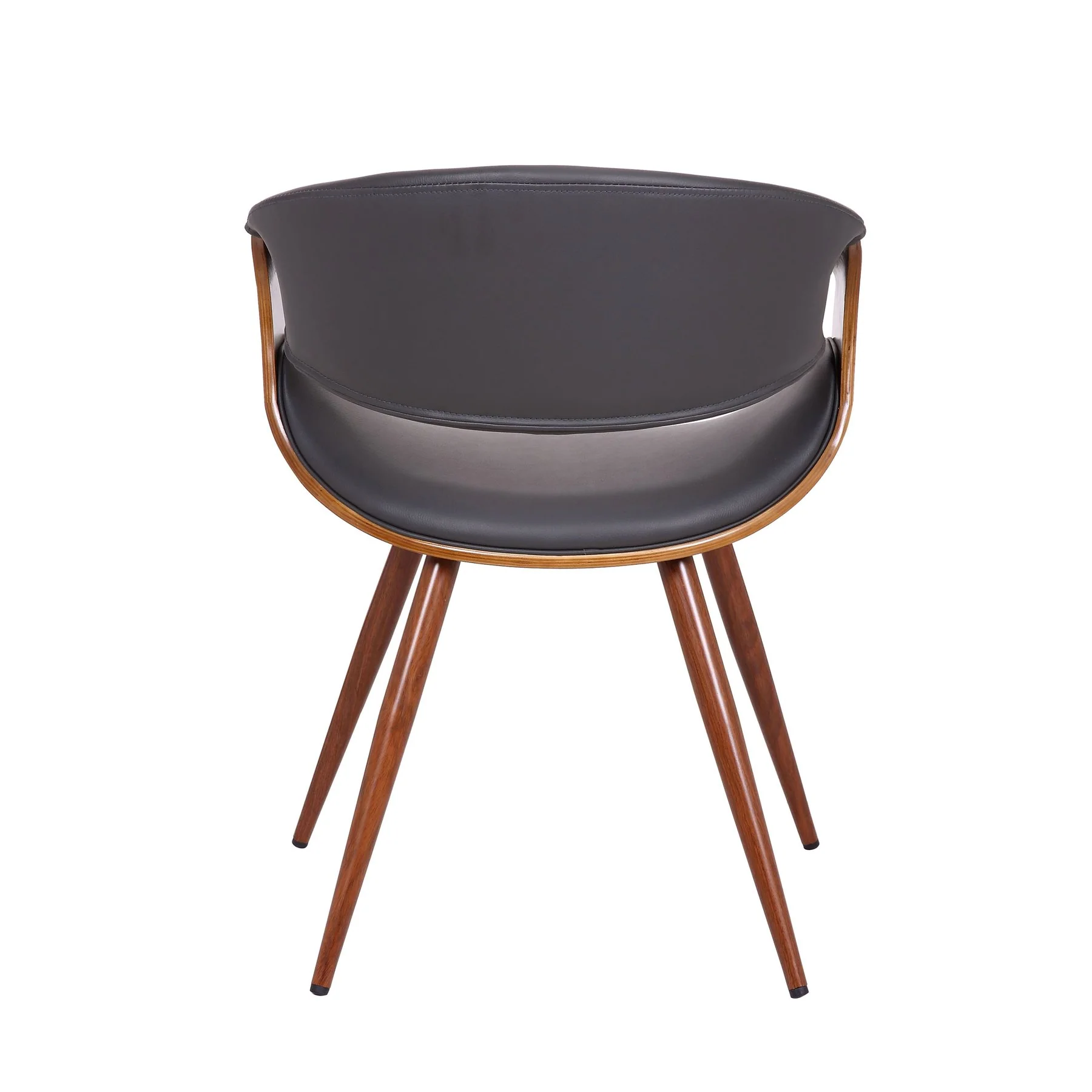Butterfly Mid-Century Dining Chair in Walnut Finish and Gray Fabric - Image 5
