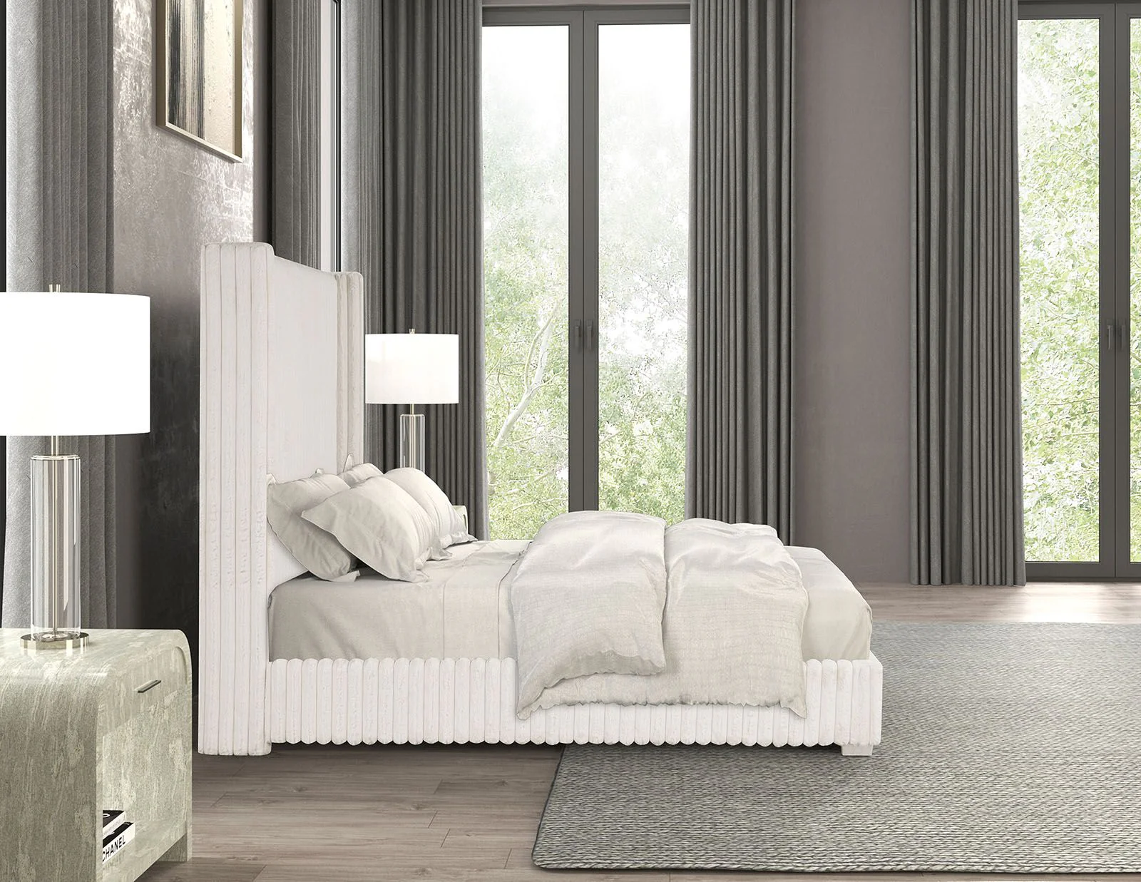 Cadwell Full Bed, White - Image 3