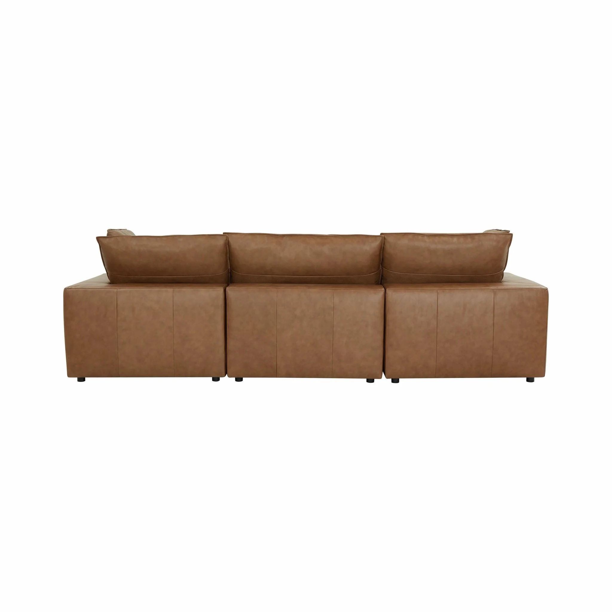 Cali Brown Leather Modular Sectional - Image 4