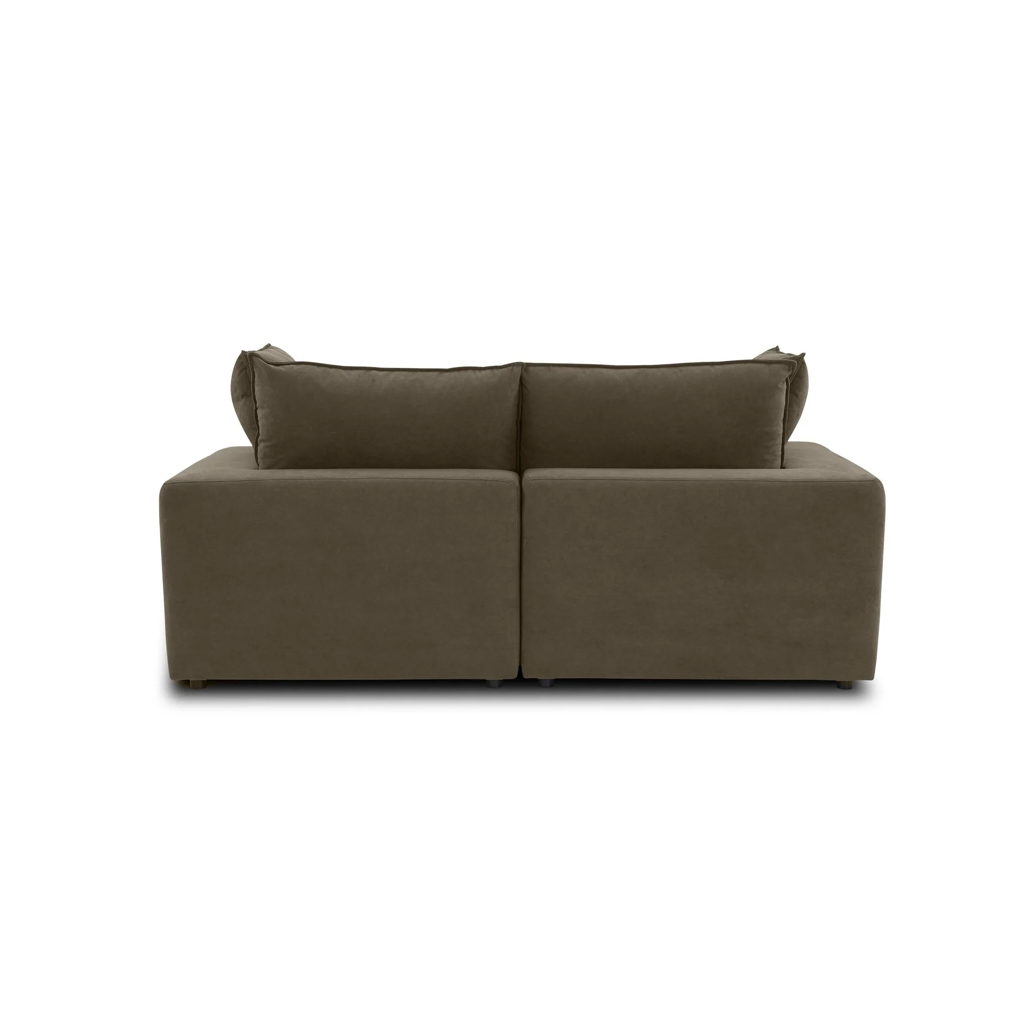 Cali Chocolate Brown Performance Velvet Modular Loveseat - Image 5