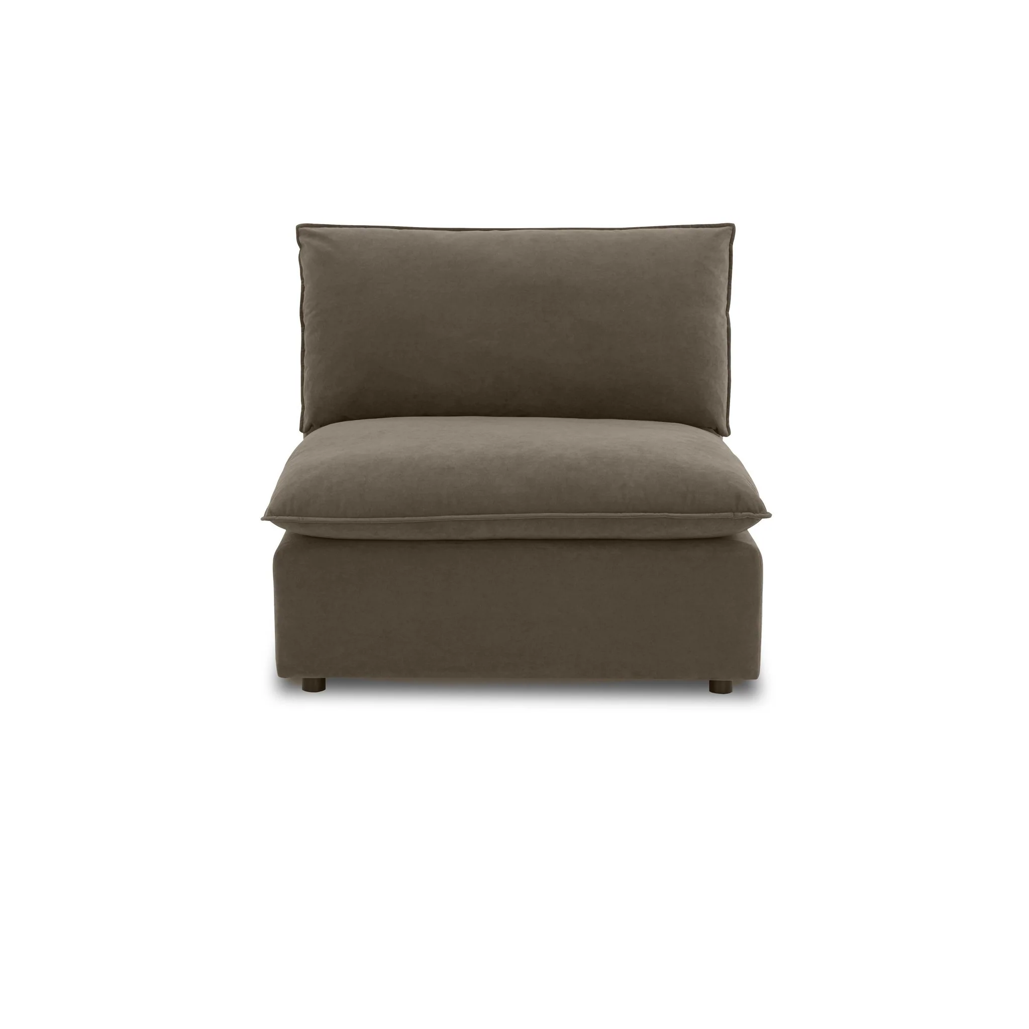 Cali Chocolate Brown Performance Velvet Modular Sofa