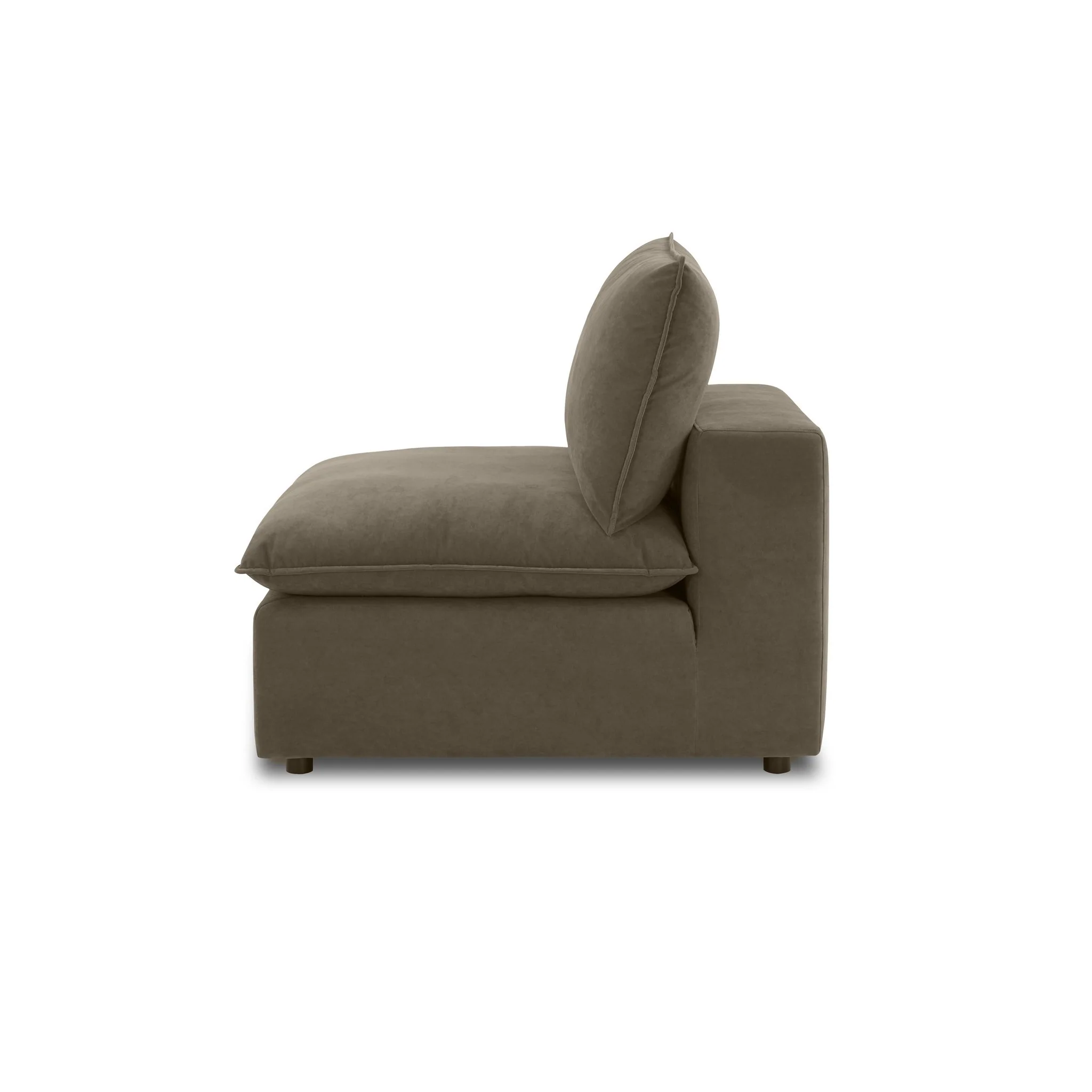 Cali Chocolate Brown Performance Velvet Modular Sofa - Image 15