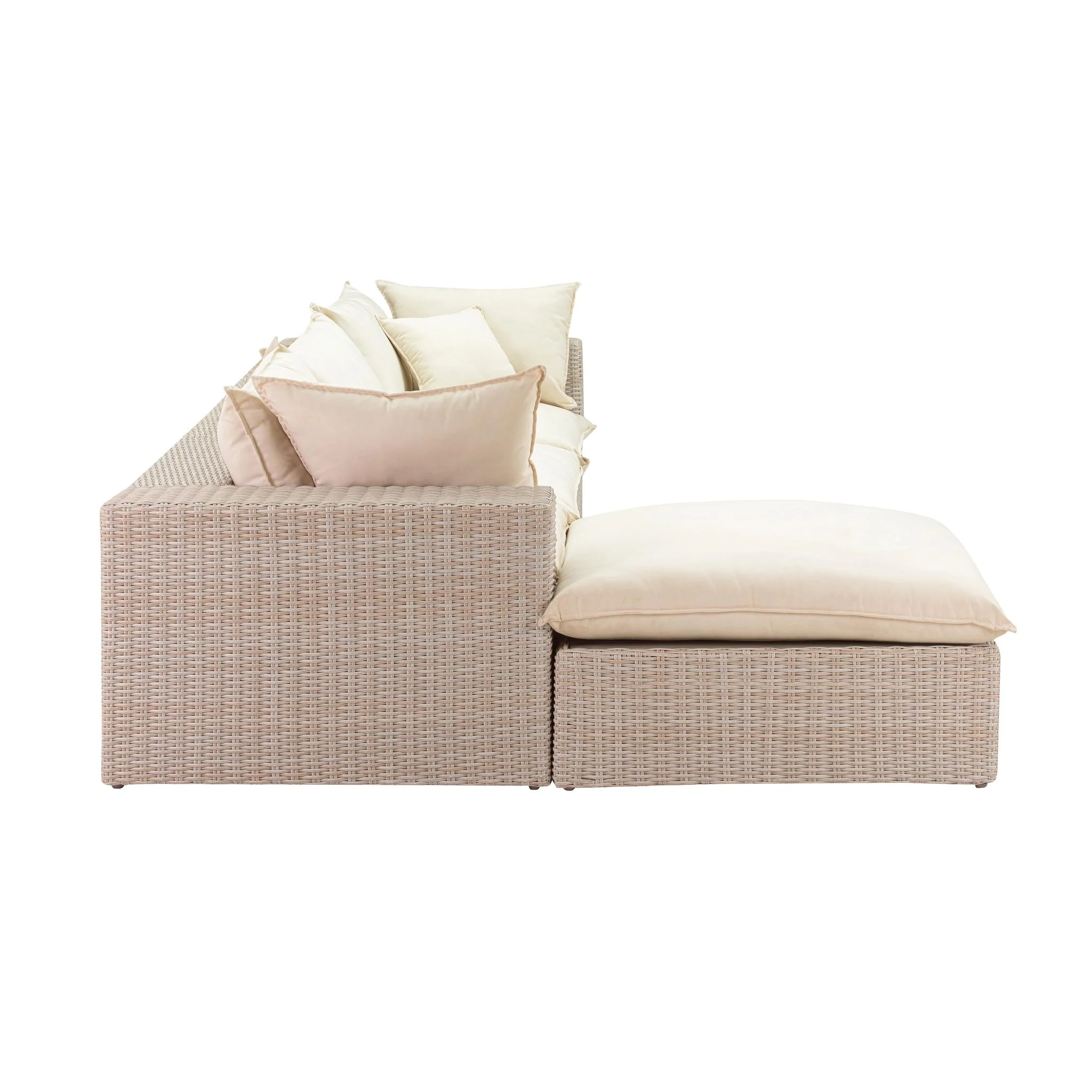 Cali Natural Wicker Outdoor Modular Sectional - Image 4