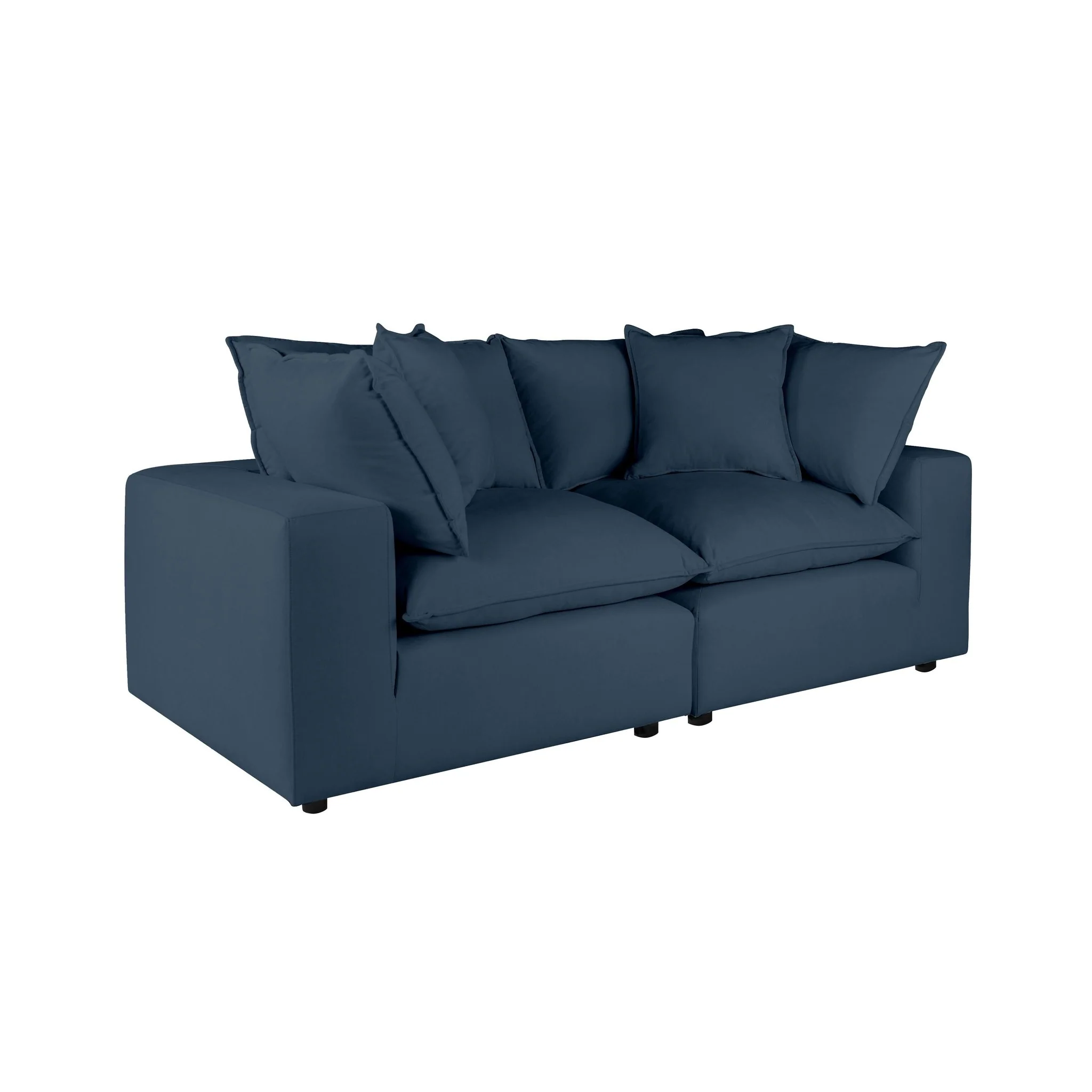 Cali Navy Performance Fabric Modular Loveseat