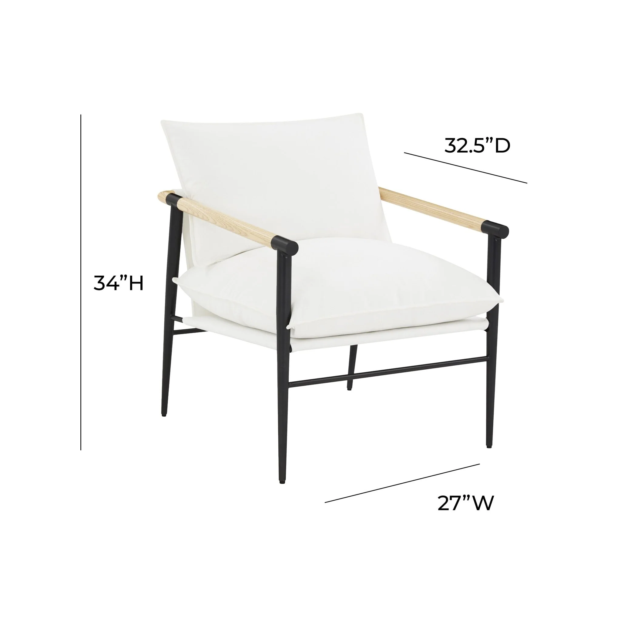 Cali Pearl Performance Fabric Accent Chair - Image 6