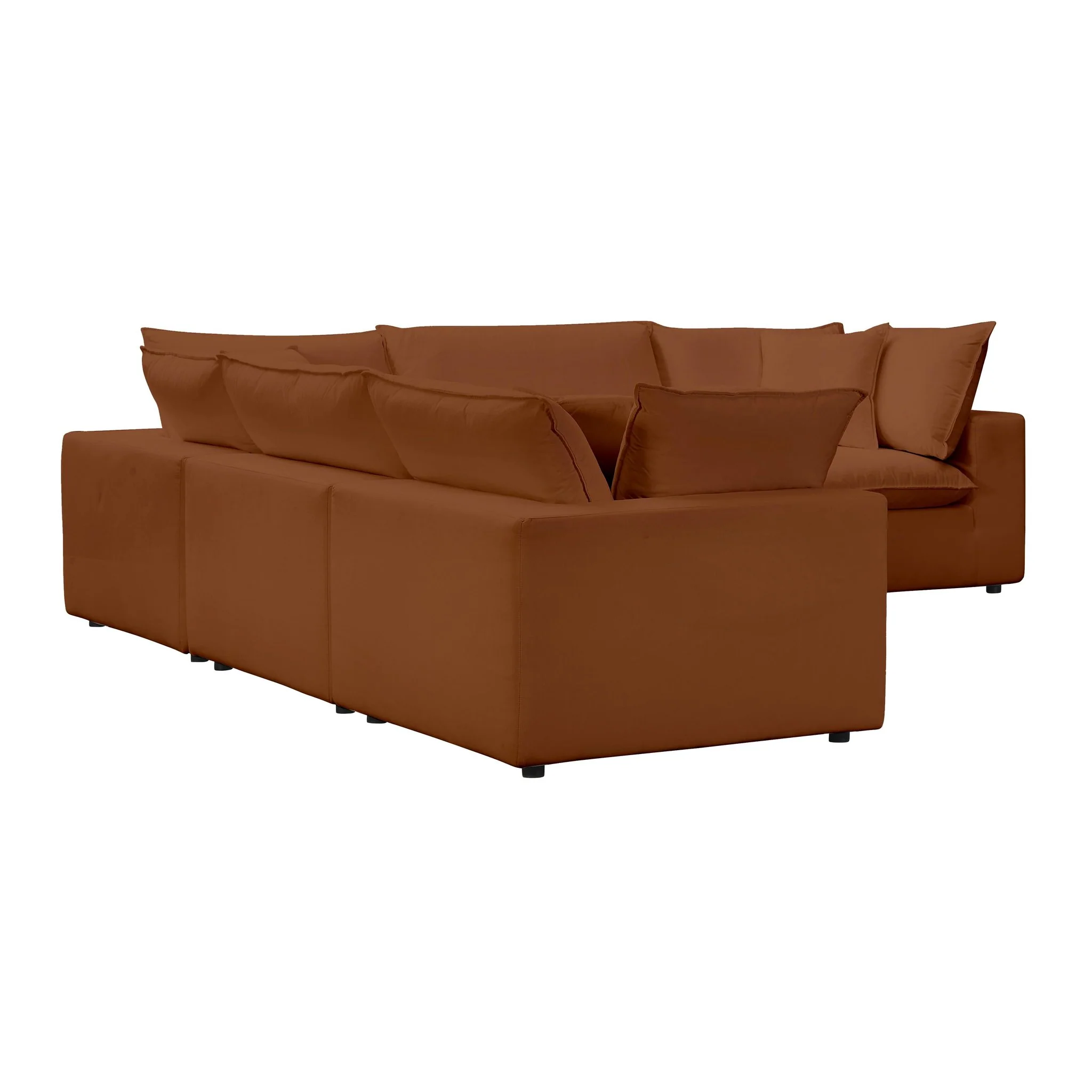 Cali Rust Performance Fabric Modular L-Sectional - Image 4