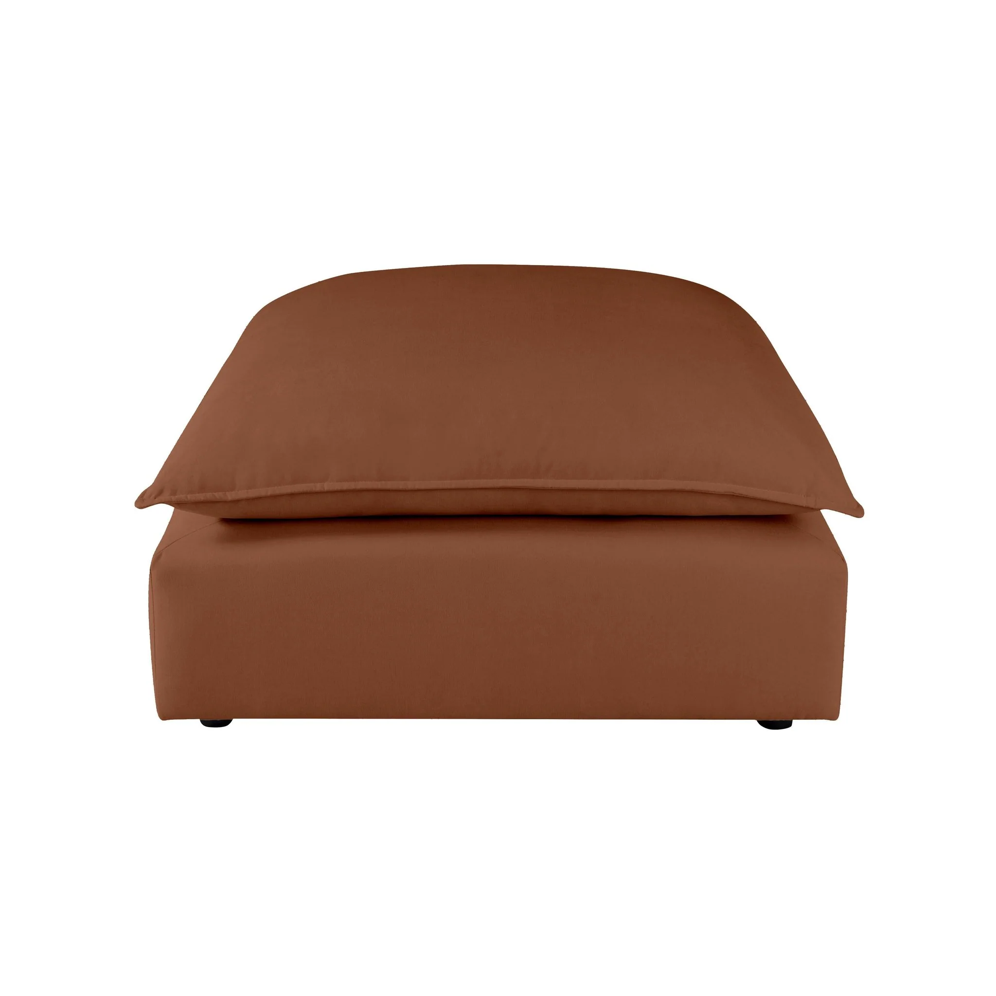Cali Rust Performance Fabric Ottoman - Image 3