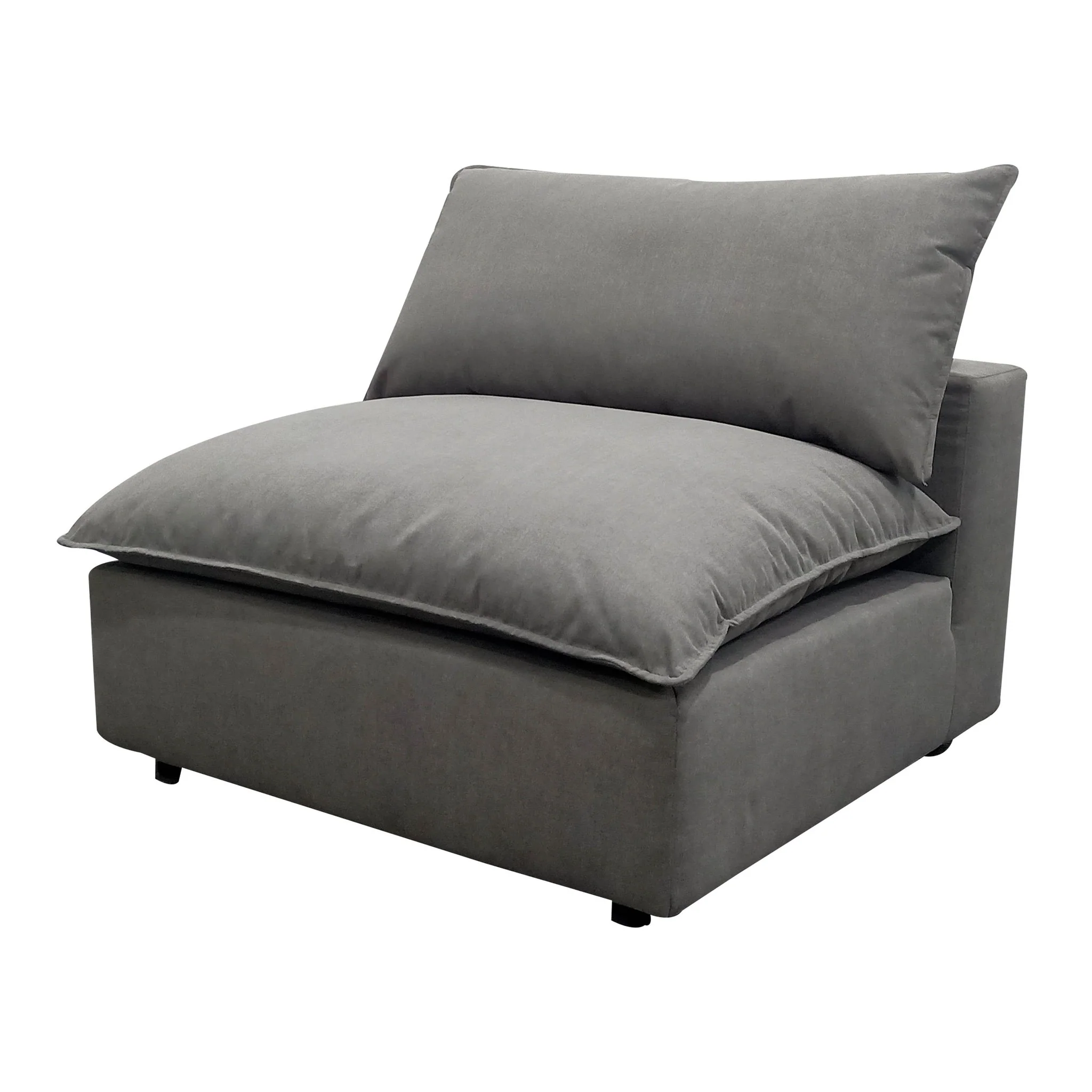 Cali Slate Performance Fabric Armless Chair