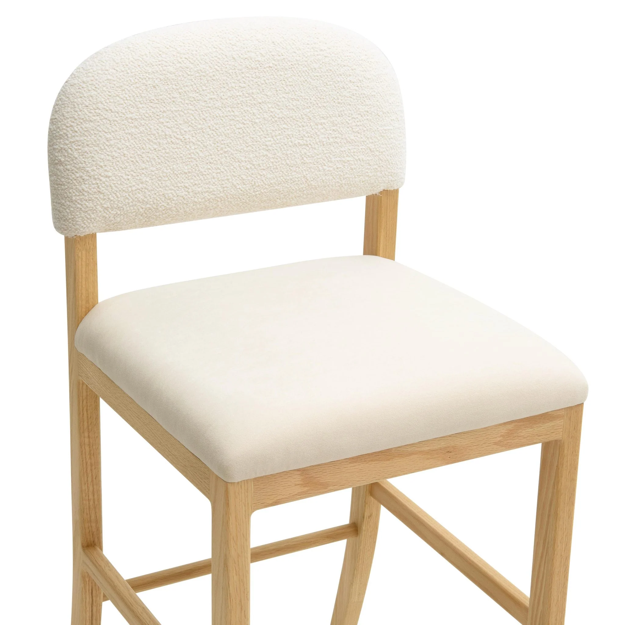 Calla Cream Performance Velvet Counter Stool - Image 5