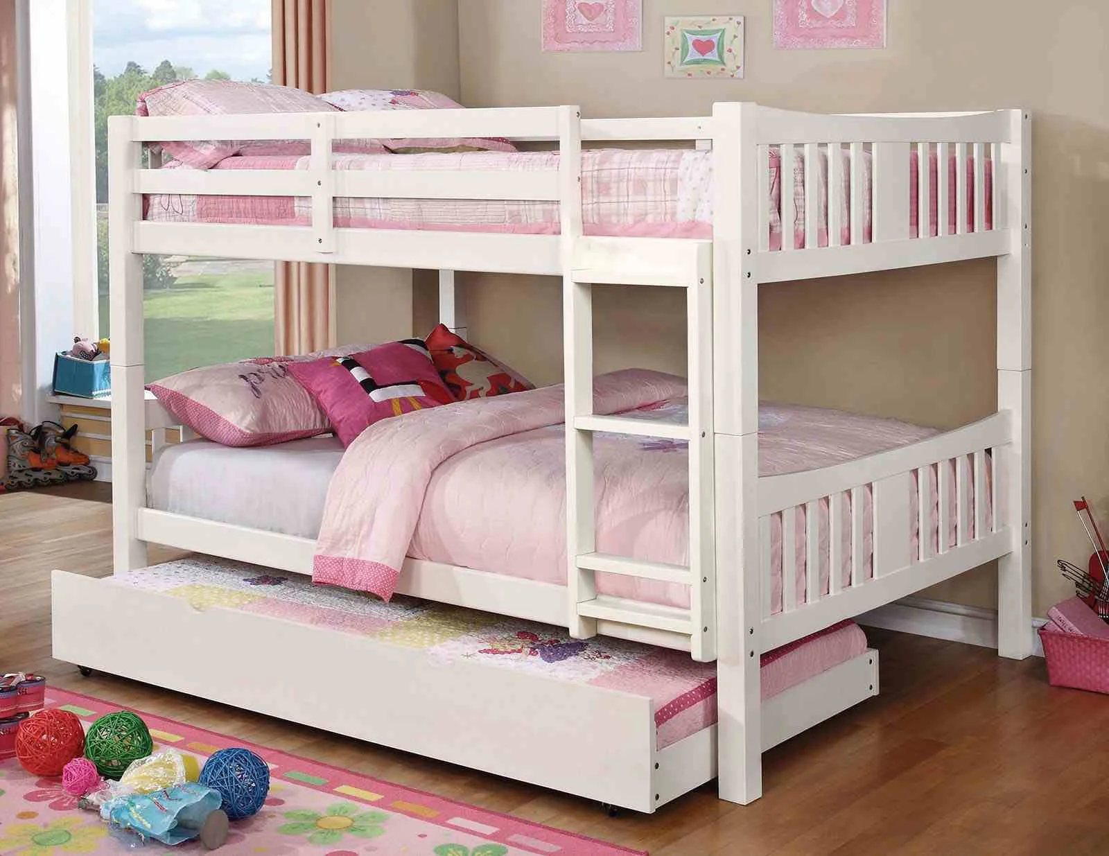 Cameron Full/Full Bunk Bed, White