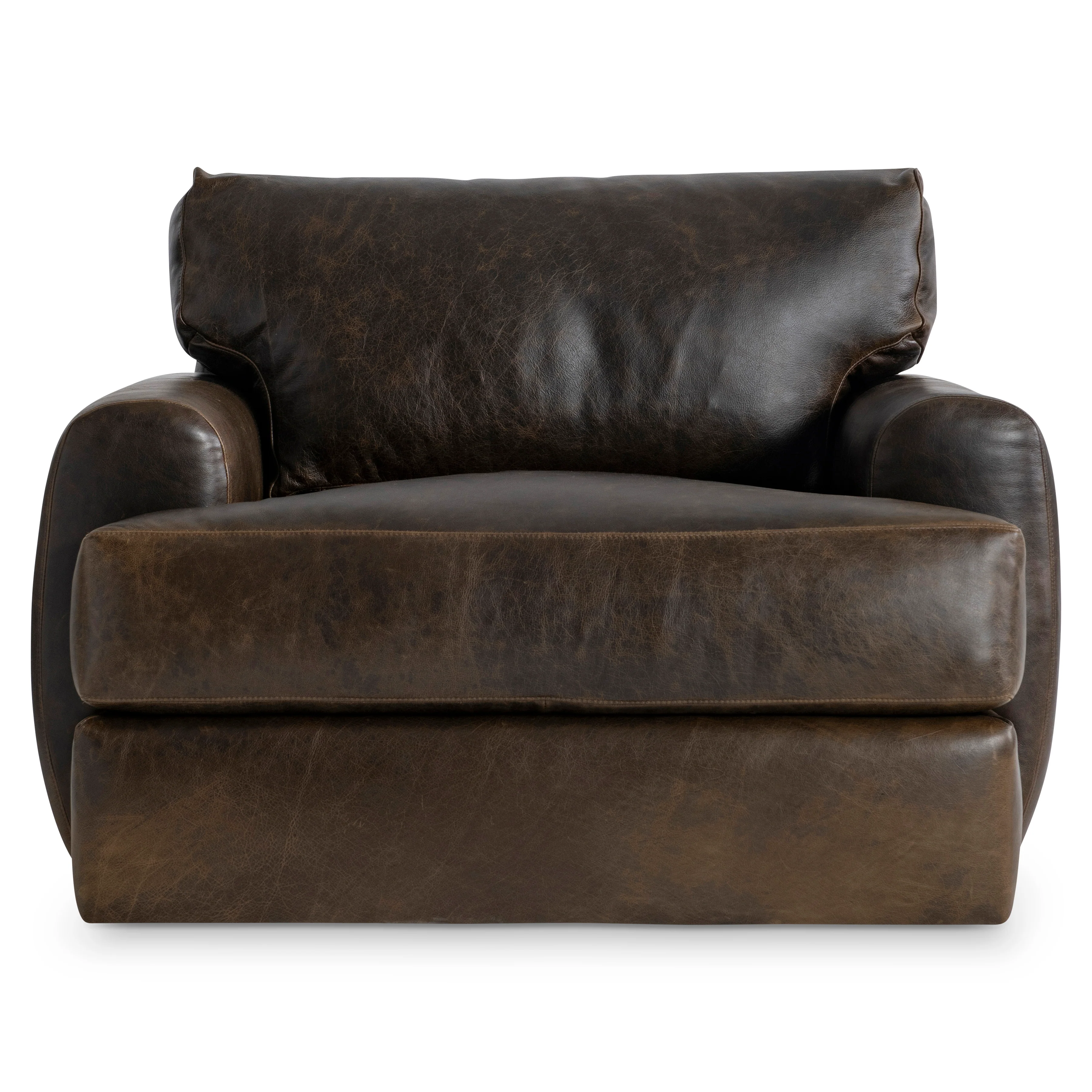 Cameron Leather Swivel Chair - Image 8