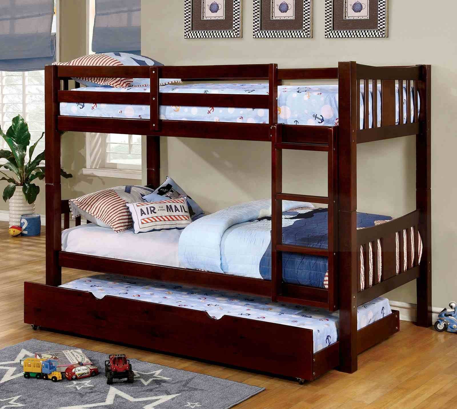 Cameron Twin/Twin Bunk Bed, Dark Walnut