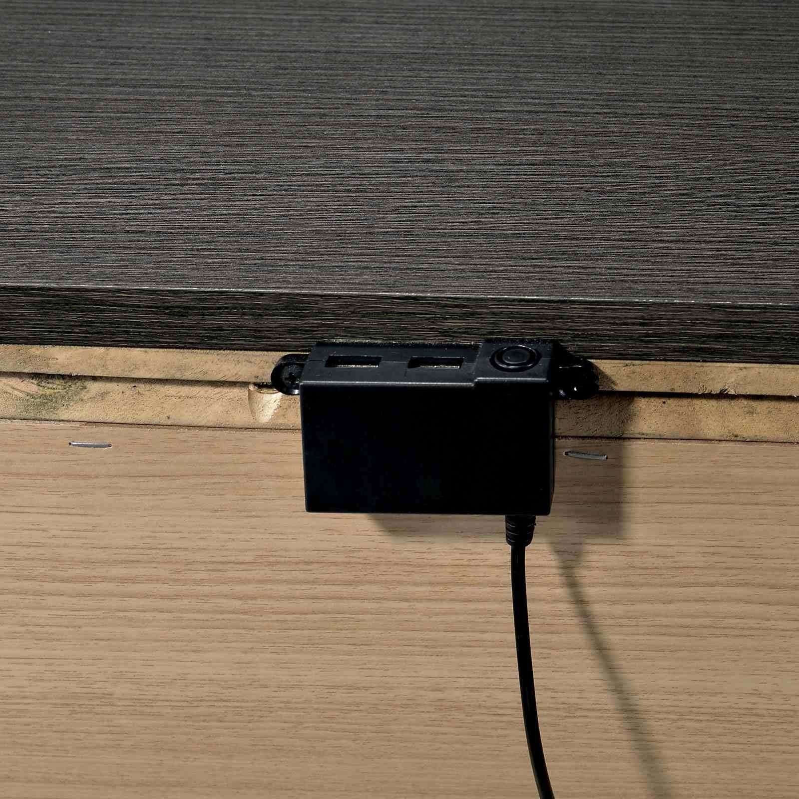 Camryn Nightstand w/ USB, Warm Gray - Image 3