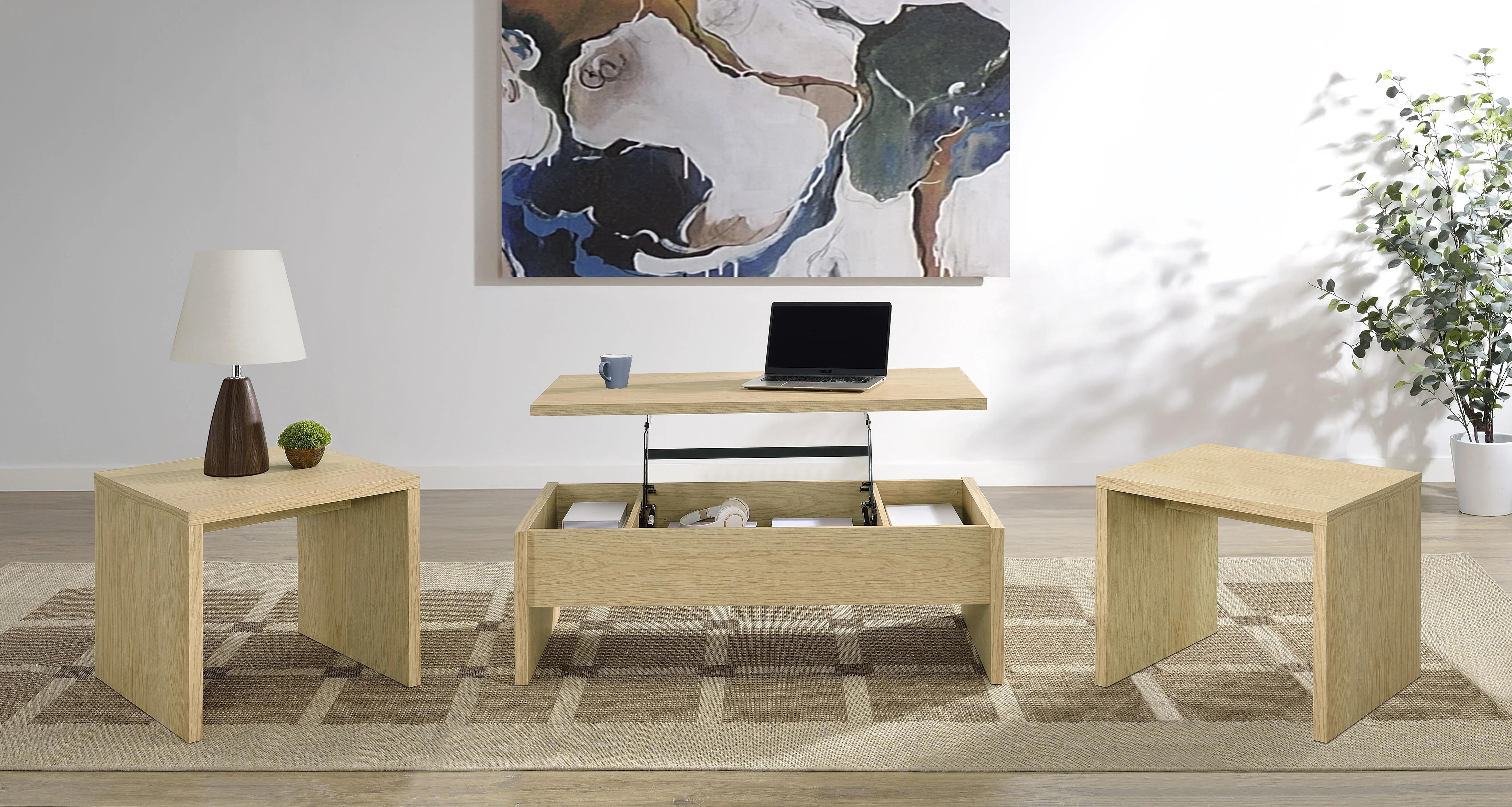 Canoga Lift-Top Coffee Table Set - Image 18