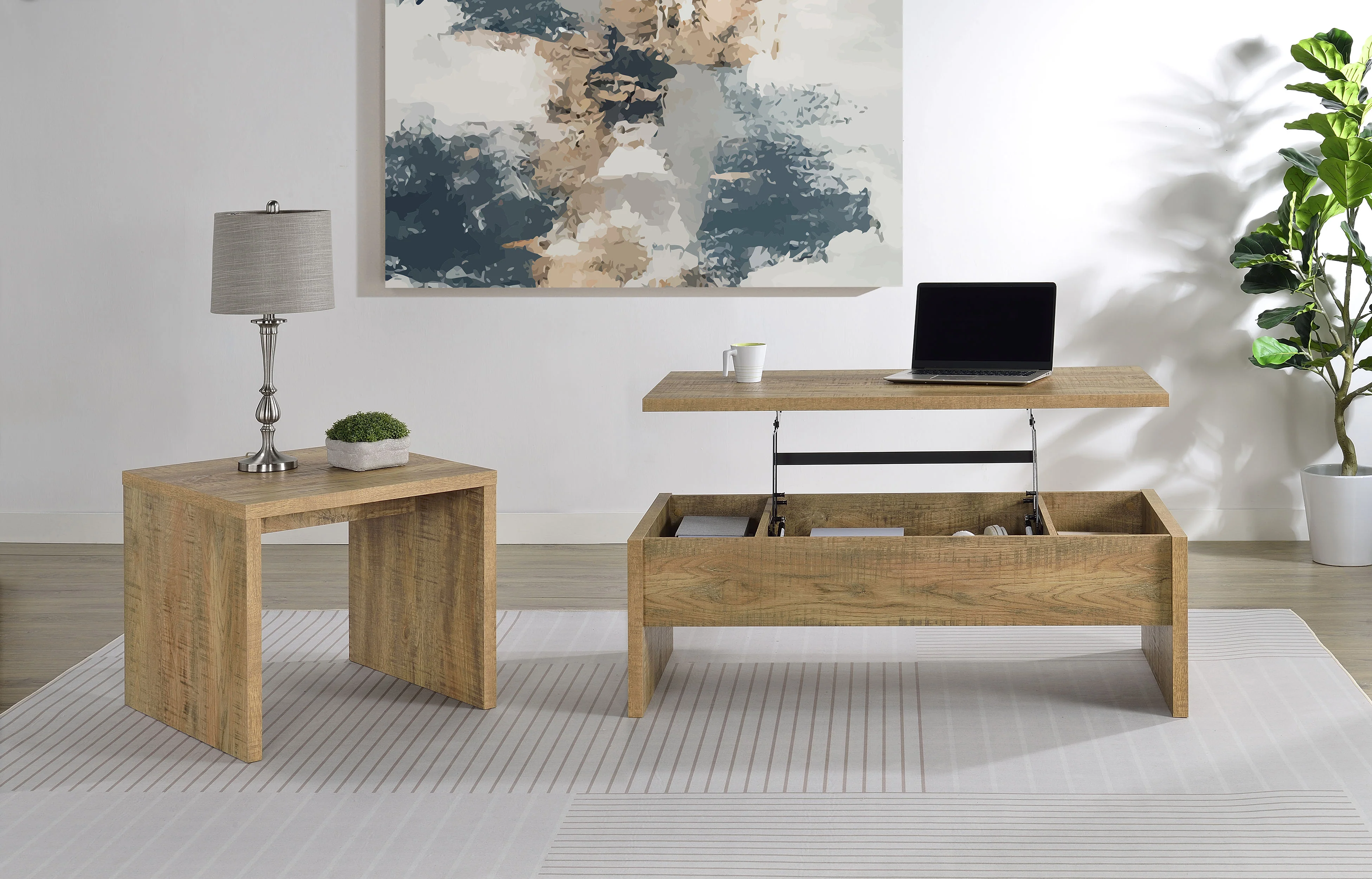 Canoga Lift-Top Coffee Table Set - Image 35