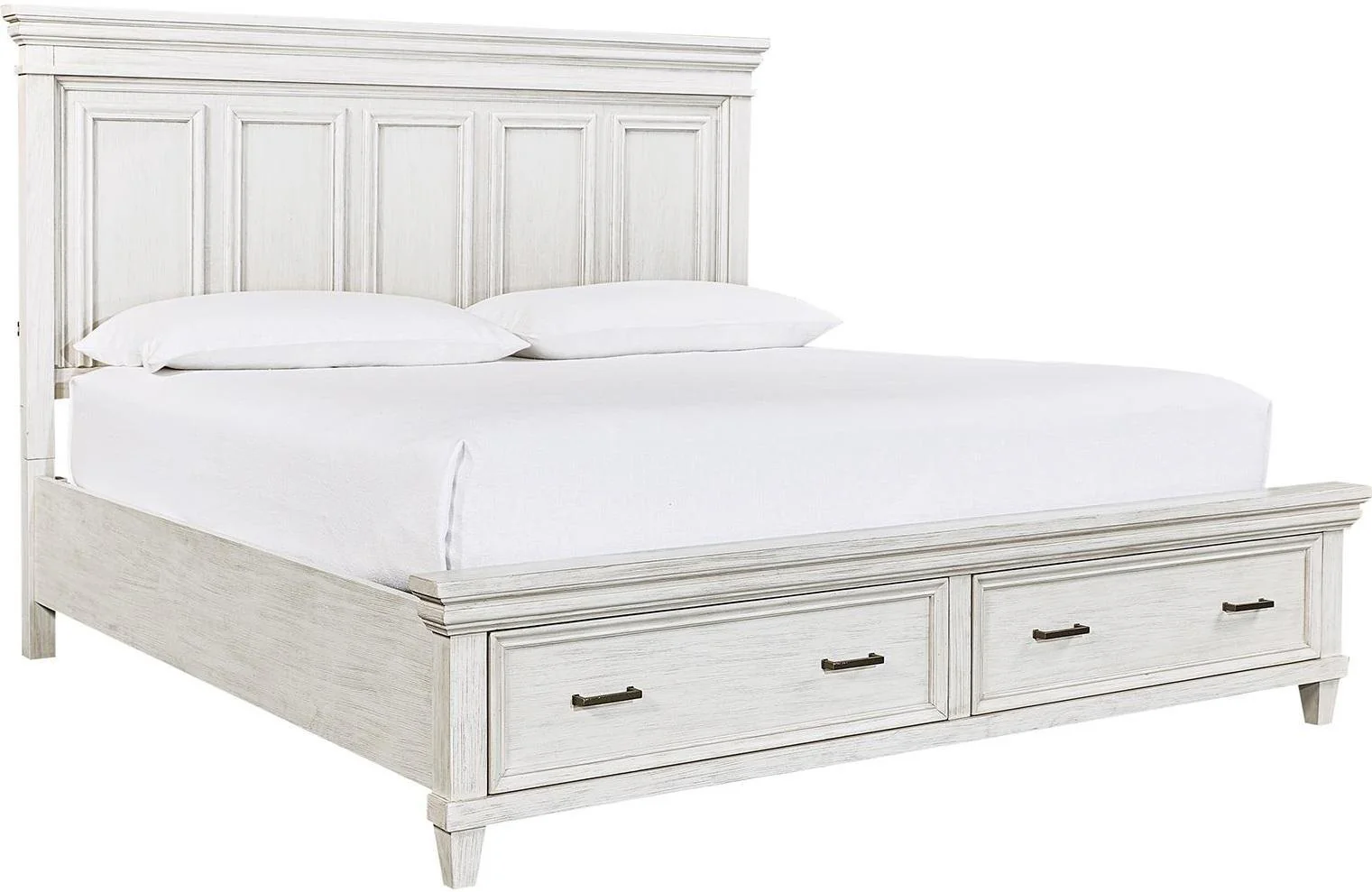 Aspenhome Caraway Queen Storage Bed in Aged Ivory