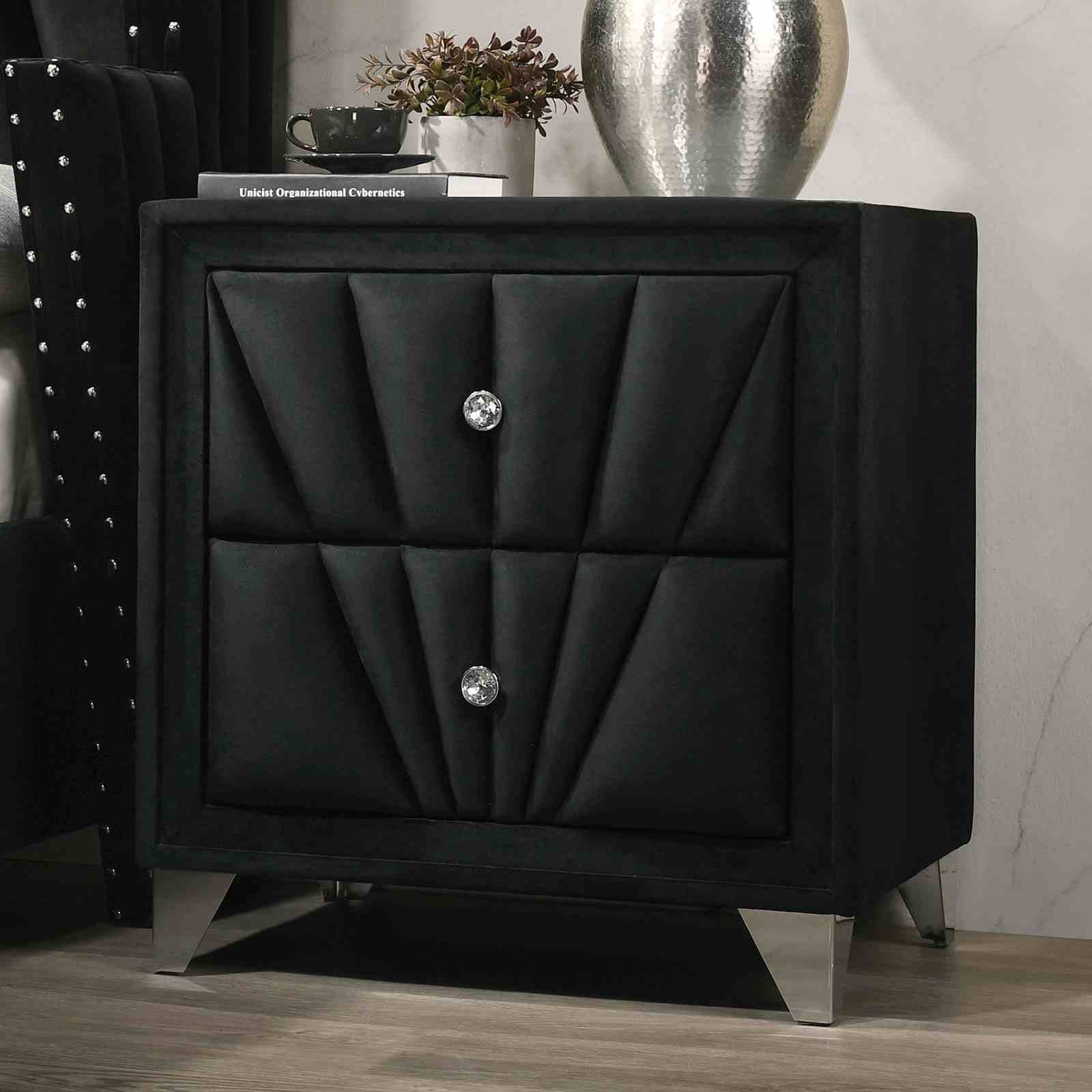 Carissa Nightstand, Black