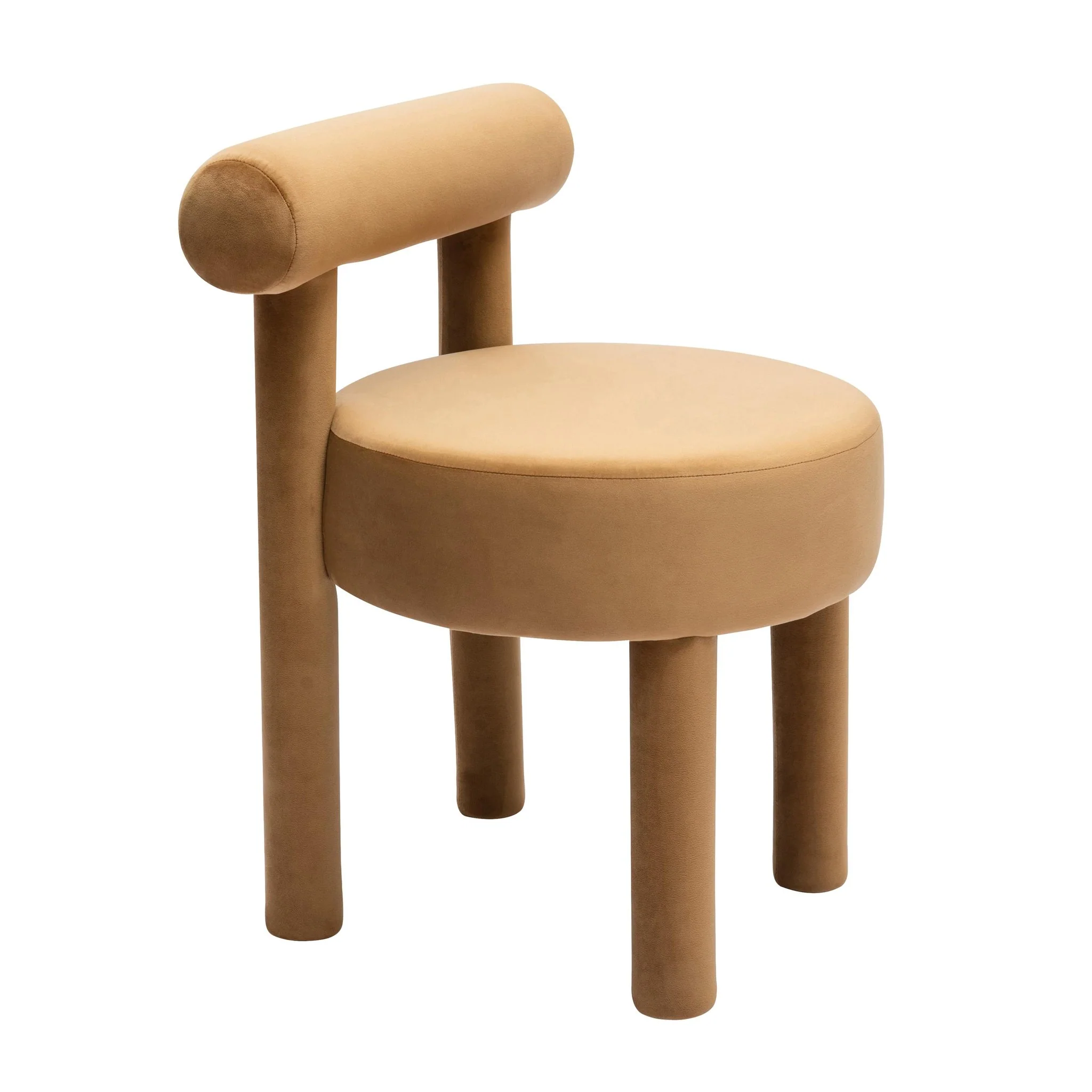 Carmel Cognac Velvet Dining Chair - Image 6
