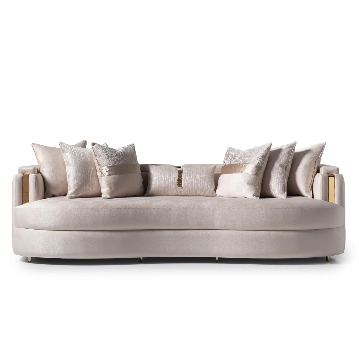 Carmela Mansion Sofa - Almond/Gold - Image 15