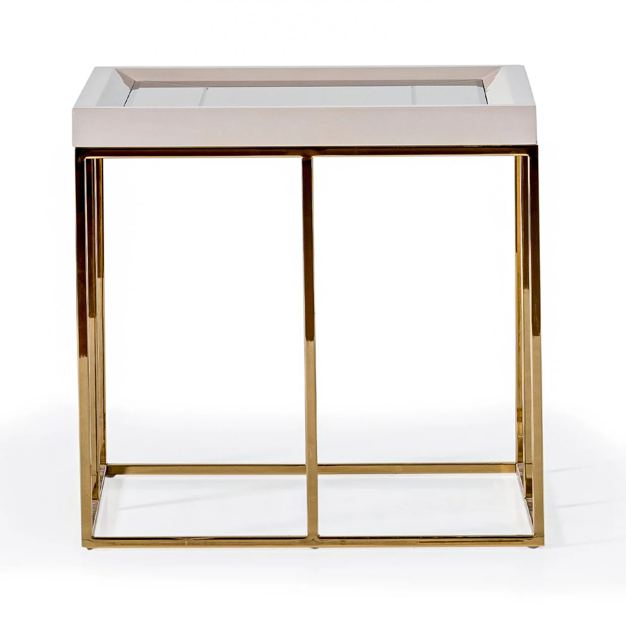 Carmela Side Table - Shimmer Ivory