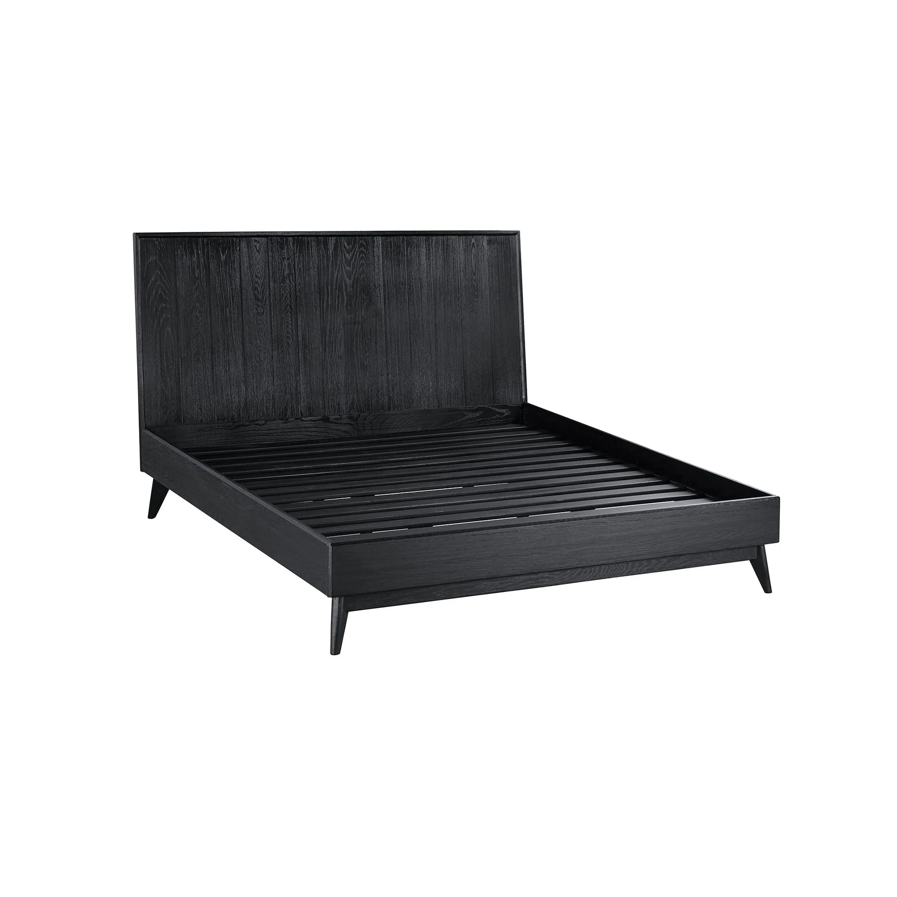 Carnaby Queen 3 Piece Bedroom Set in Black Brushed Oak Wood - Image 3