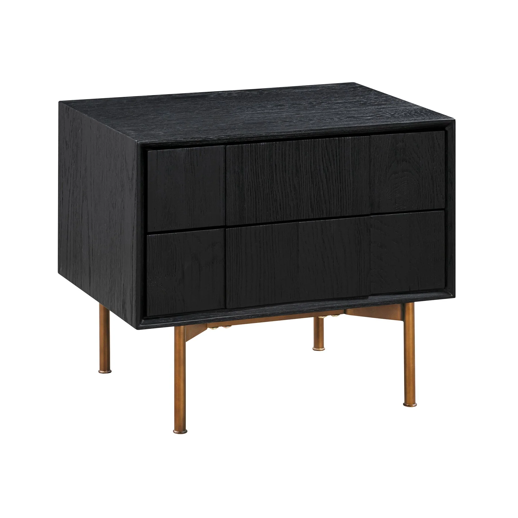 Carnaby Queen 3 Piece Bedroom Set in Black Brushed Oak Wood - Image 5