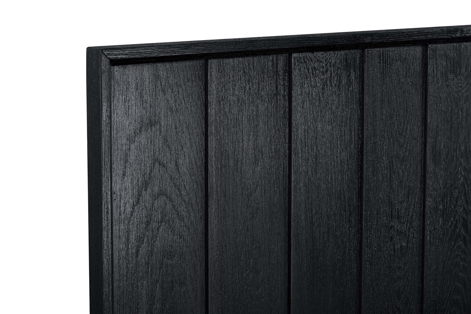 Carnaby Queen Platform Bed Frame in Black Brushed Oak Wood - Image 6