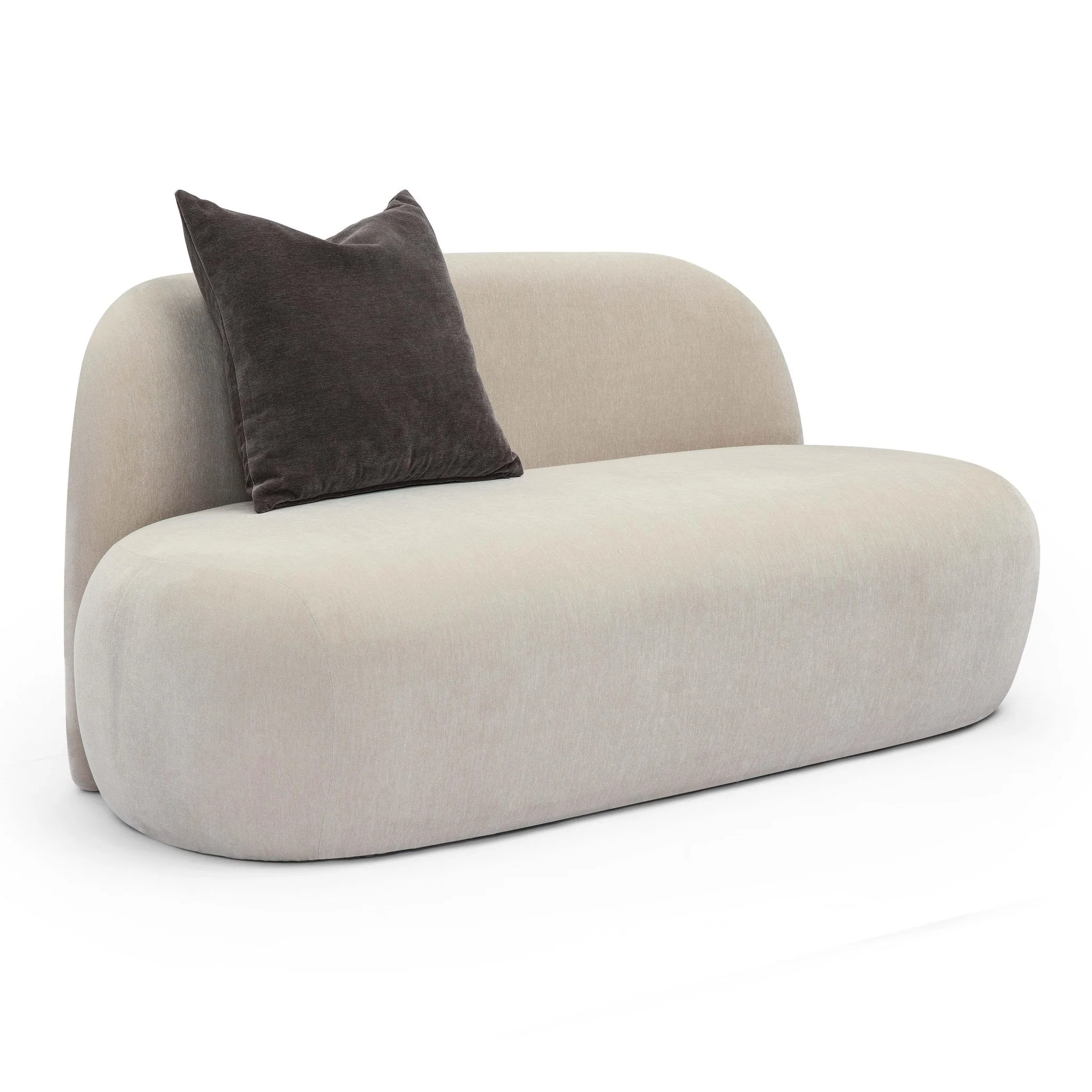 Carraway Taupe Upcycled Chenille Loveseat - Image 3
