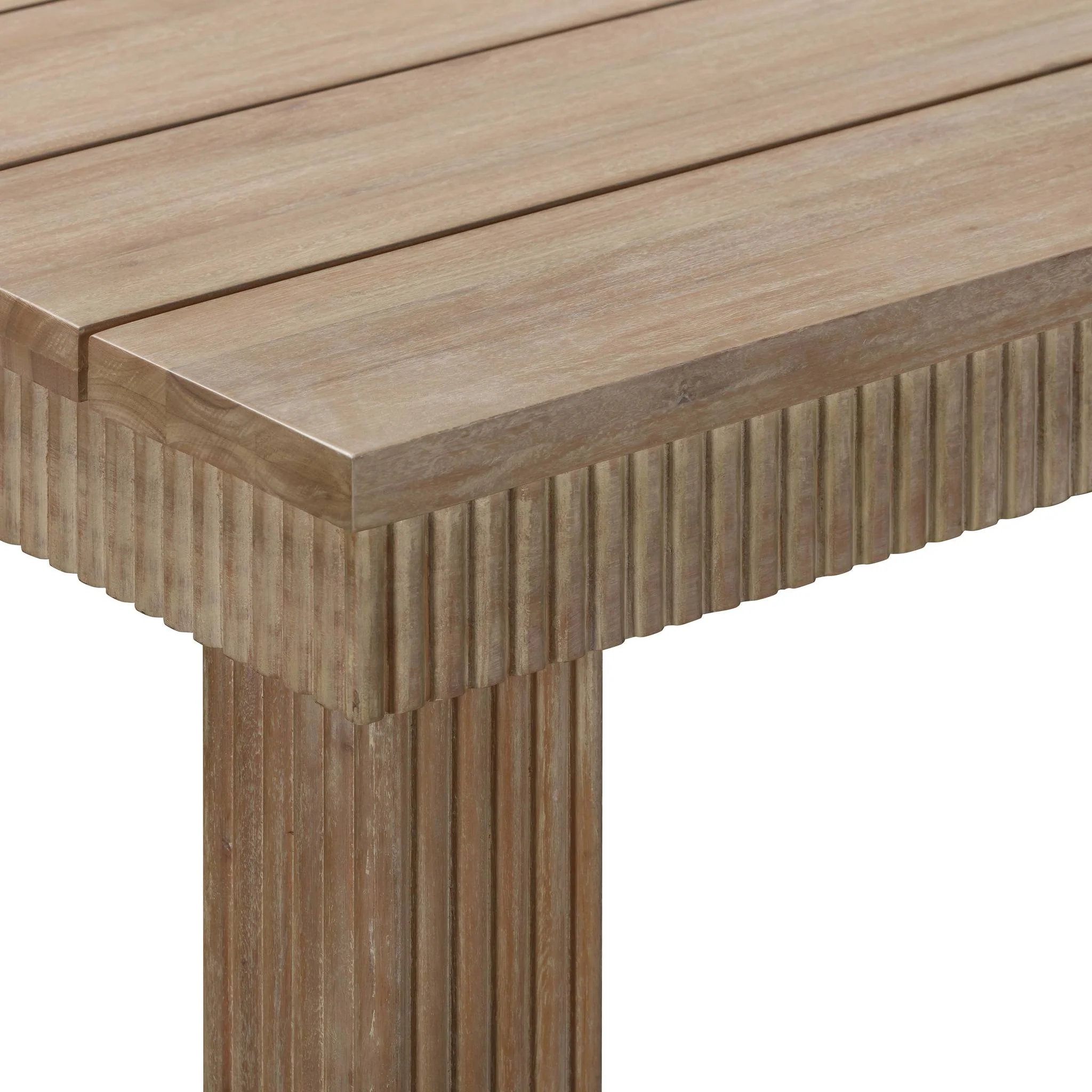 Cassie Natural 75 Inch Rectangular Outdoor Dining Table - Image 3