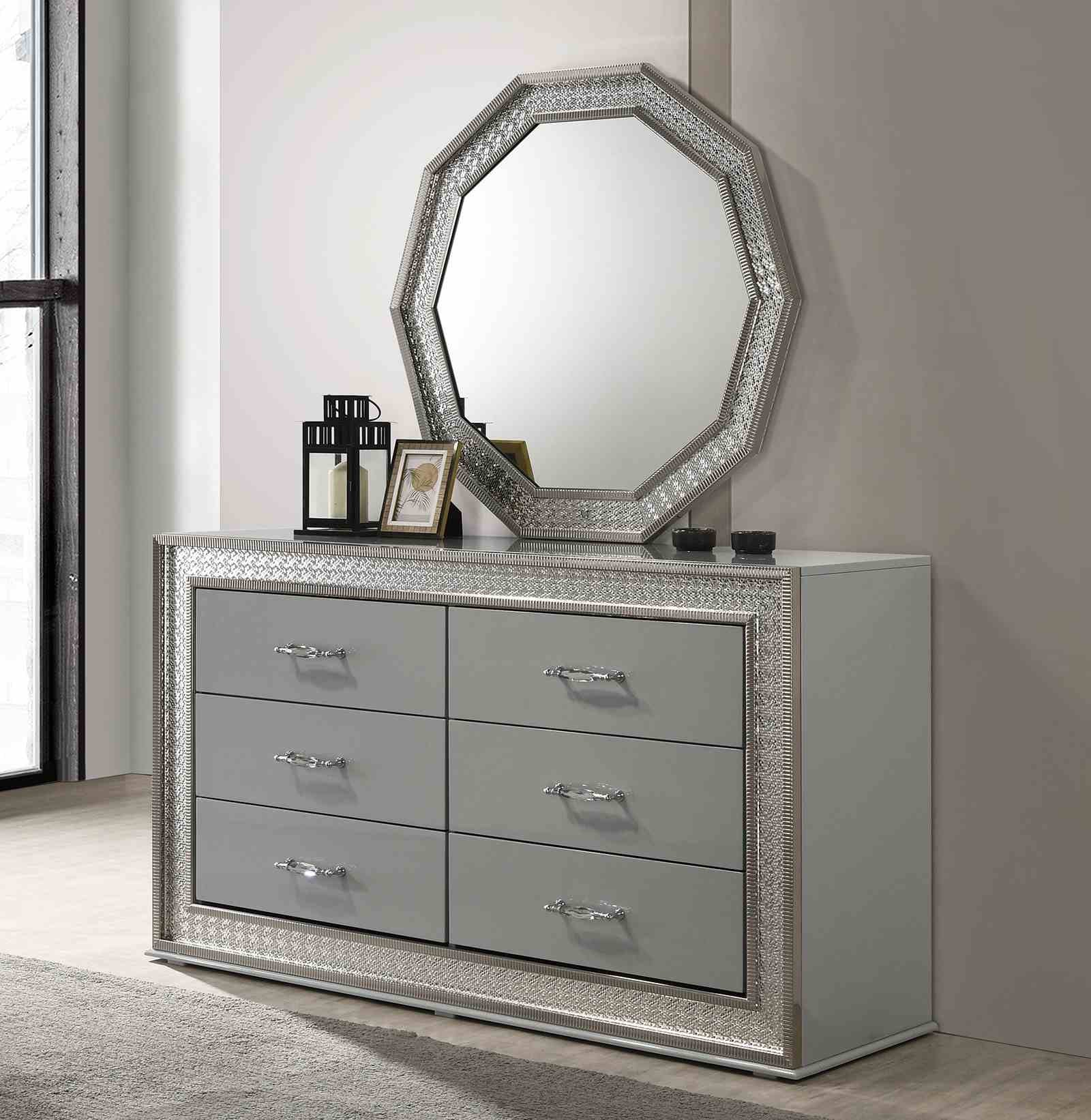 Cassiopeia Dresser, Metallic Gray