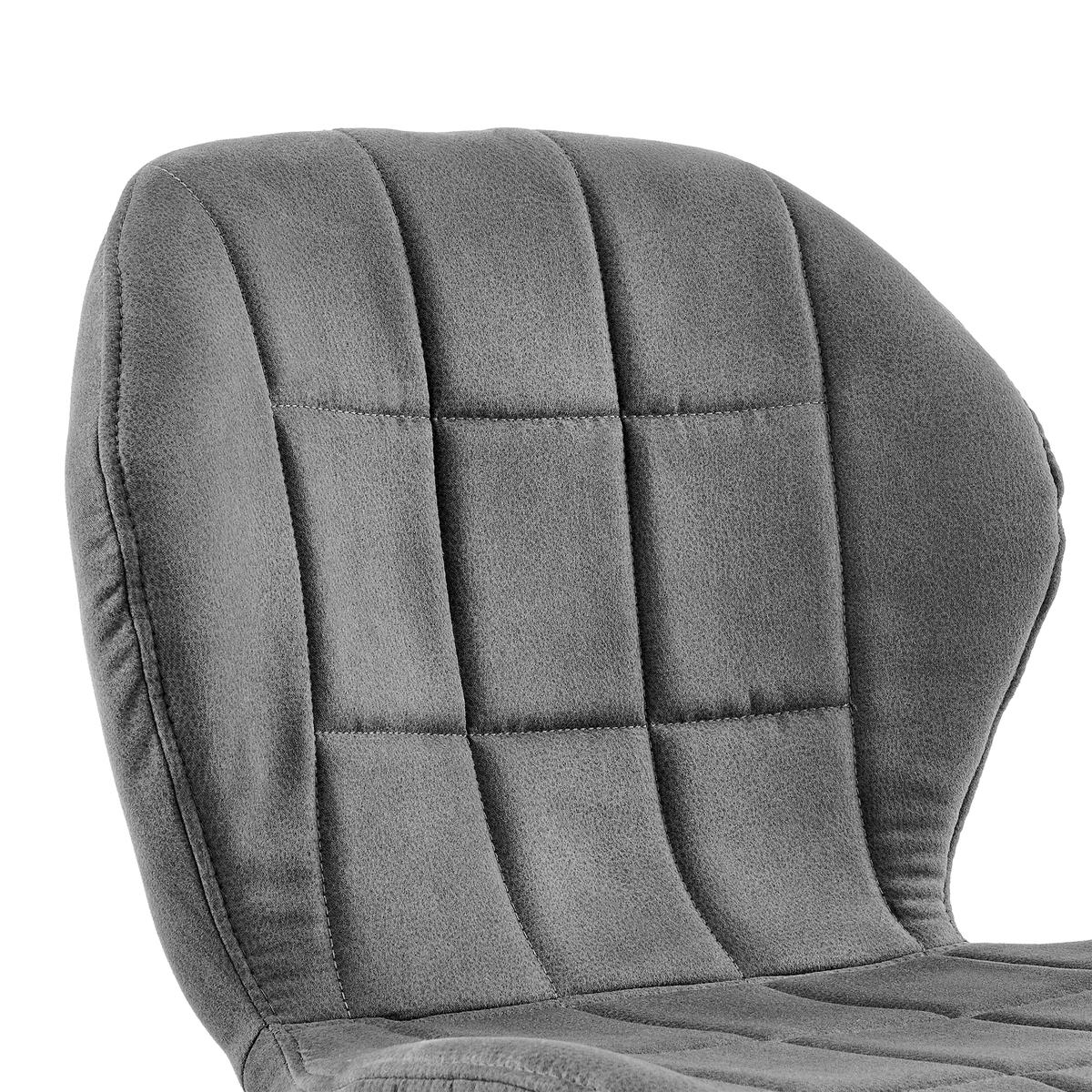 Catalina 30" Bar Height Bar Stool in Charcoal Fabric and Black Finish - Image 6