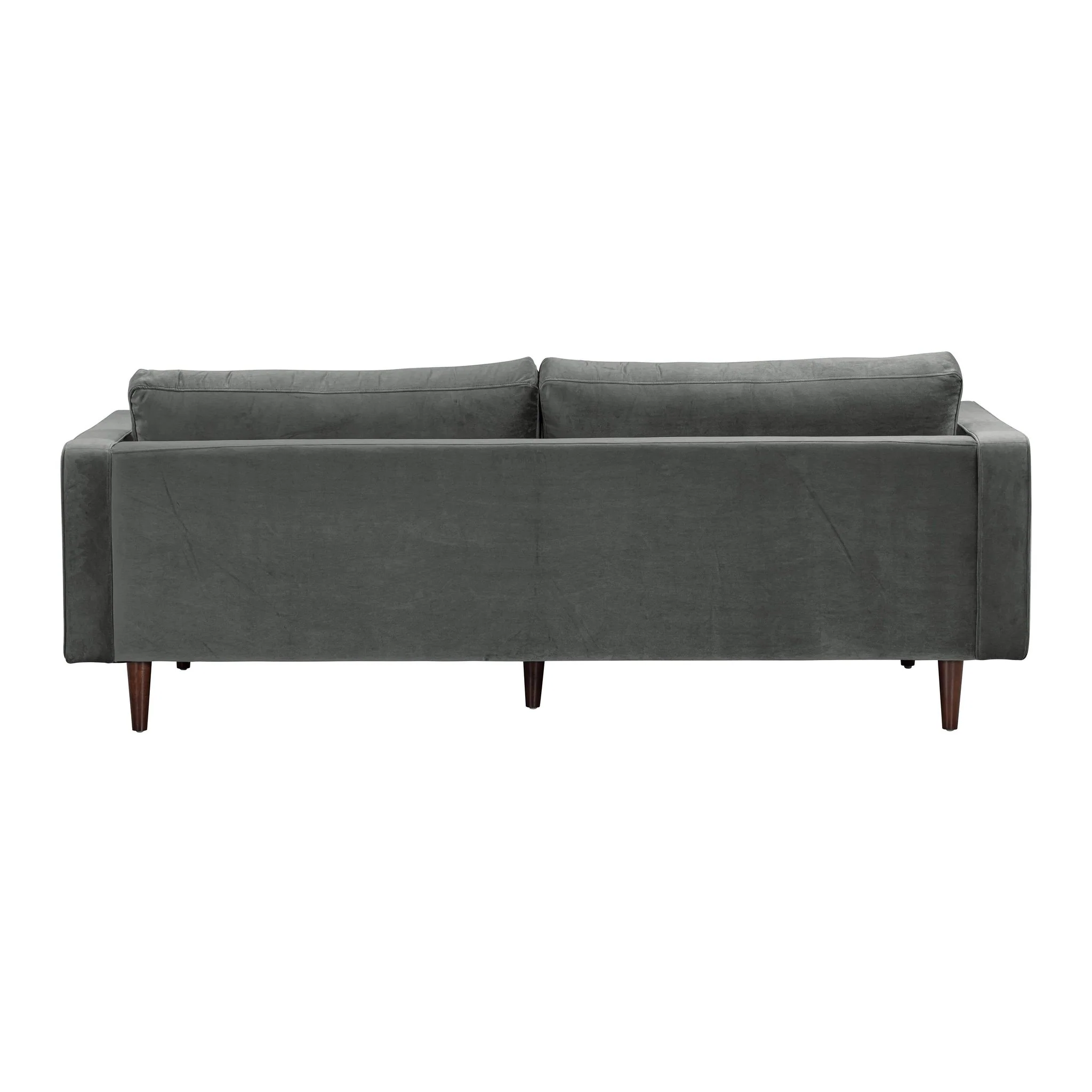 Cave Ash Gray Velvet Sofa - Image 5