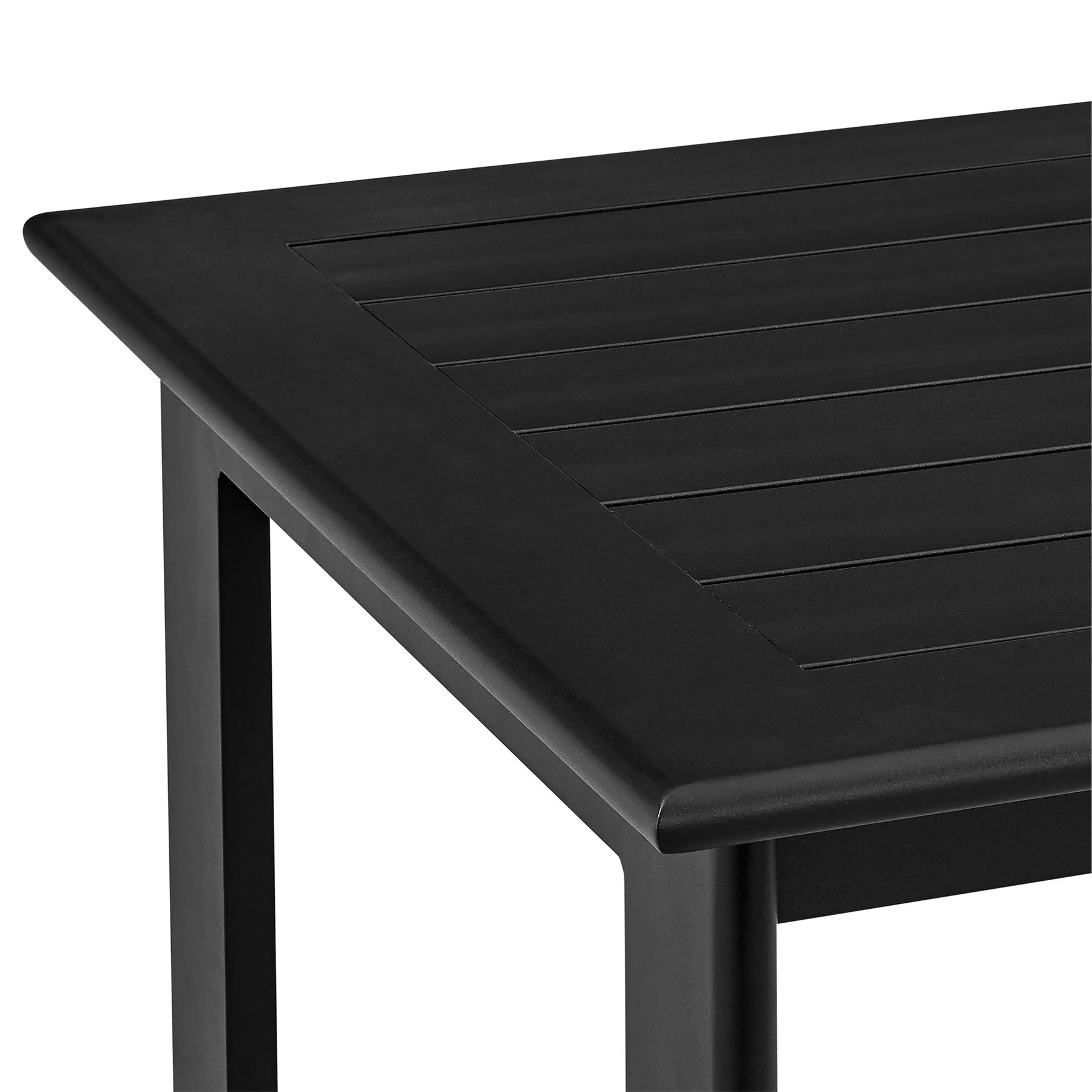 Cayman Outdoor Patio 5-Piece Bar Table Set in Aluminum with Gray Cushions - Image 7