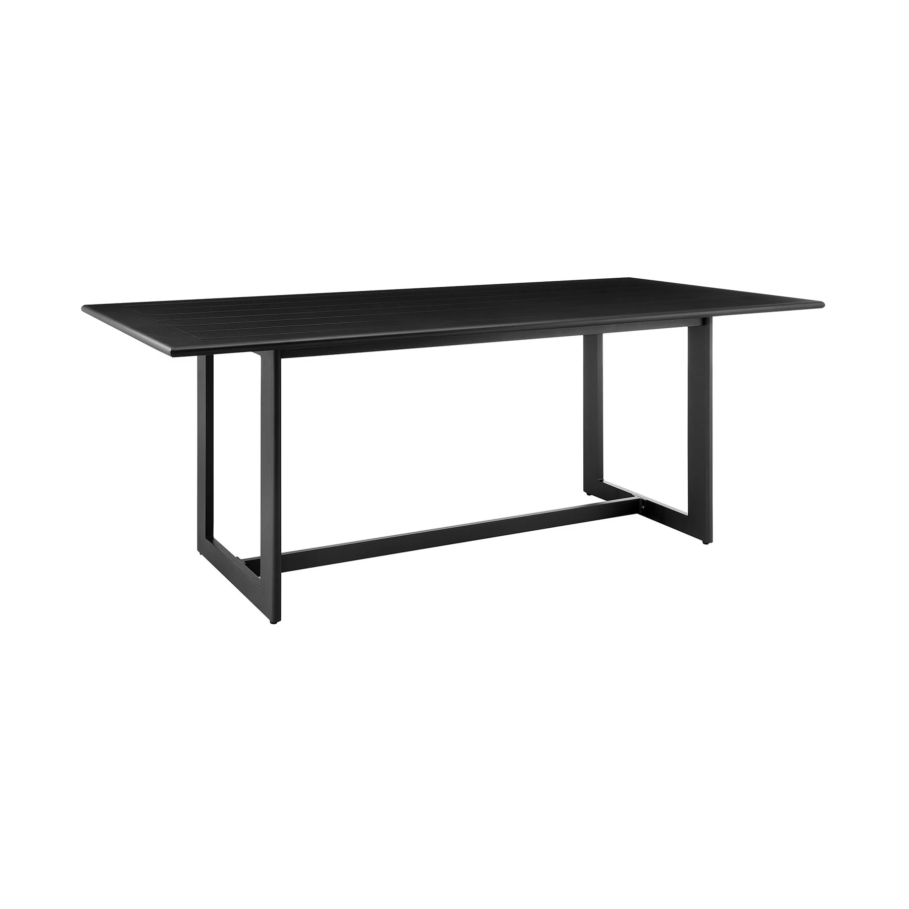 Cayman Outdoor Patio 7-Piece Dining Table Set in Aluminum with Gray Cushions - Image 5