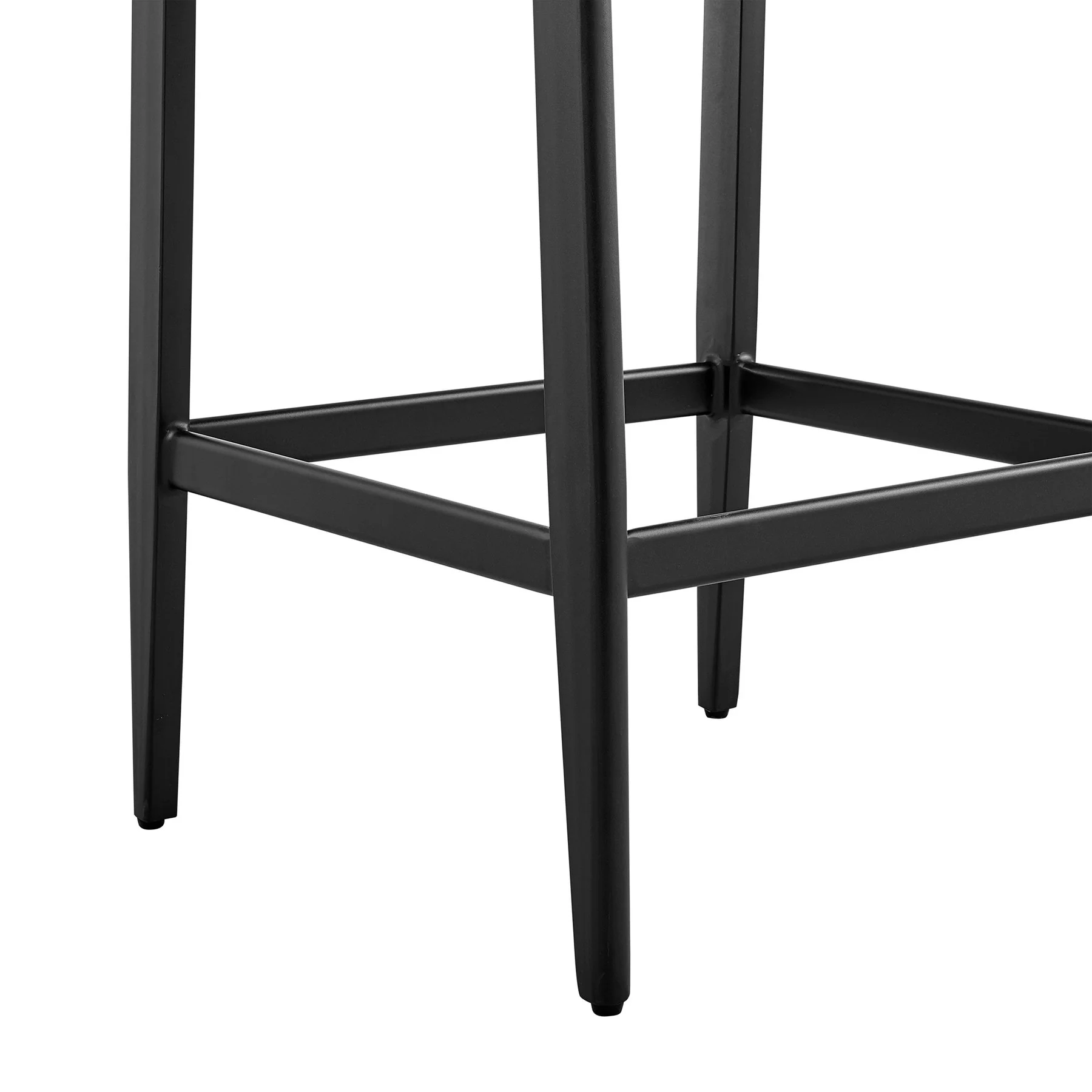 Cayman Outdoor Patio Bar Stool in Aluminum with Gray Cushions - Image 7
