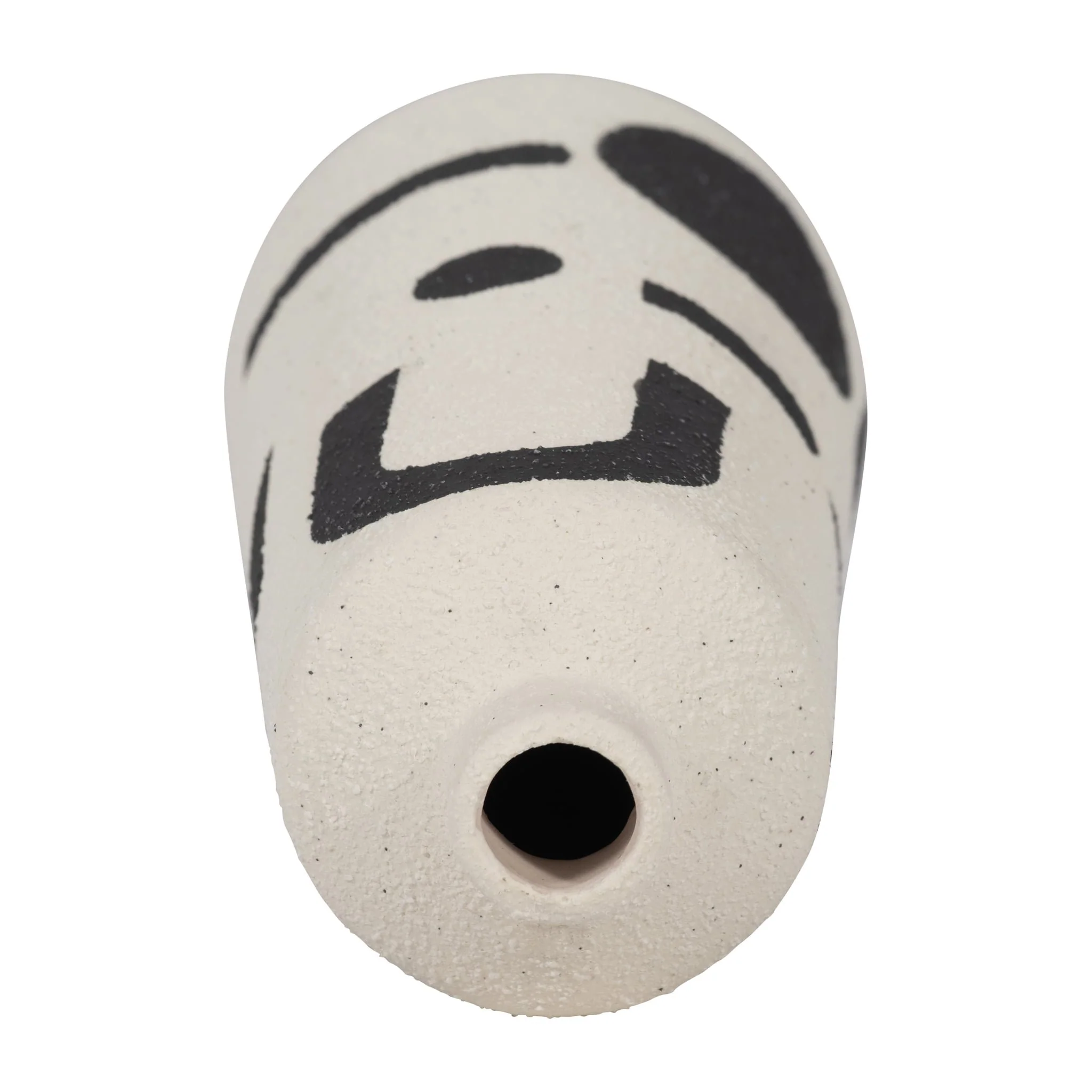 Cer, 10" Funky Vase, Ivory/black - Image 5
