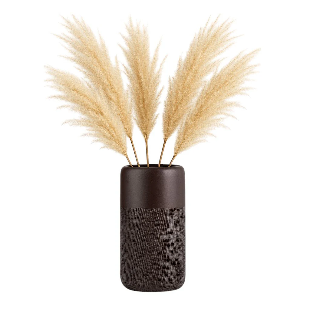 Cer, 10"h Grooved Vase, Java - Image 2