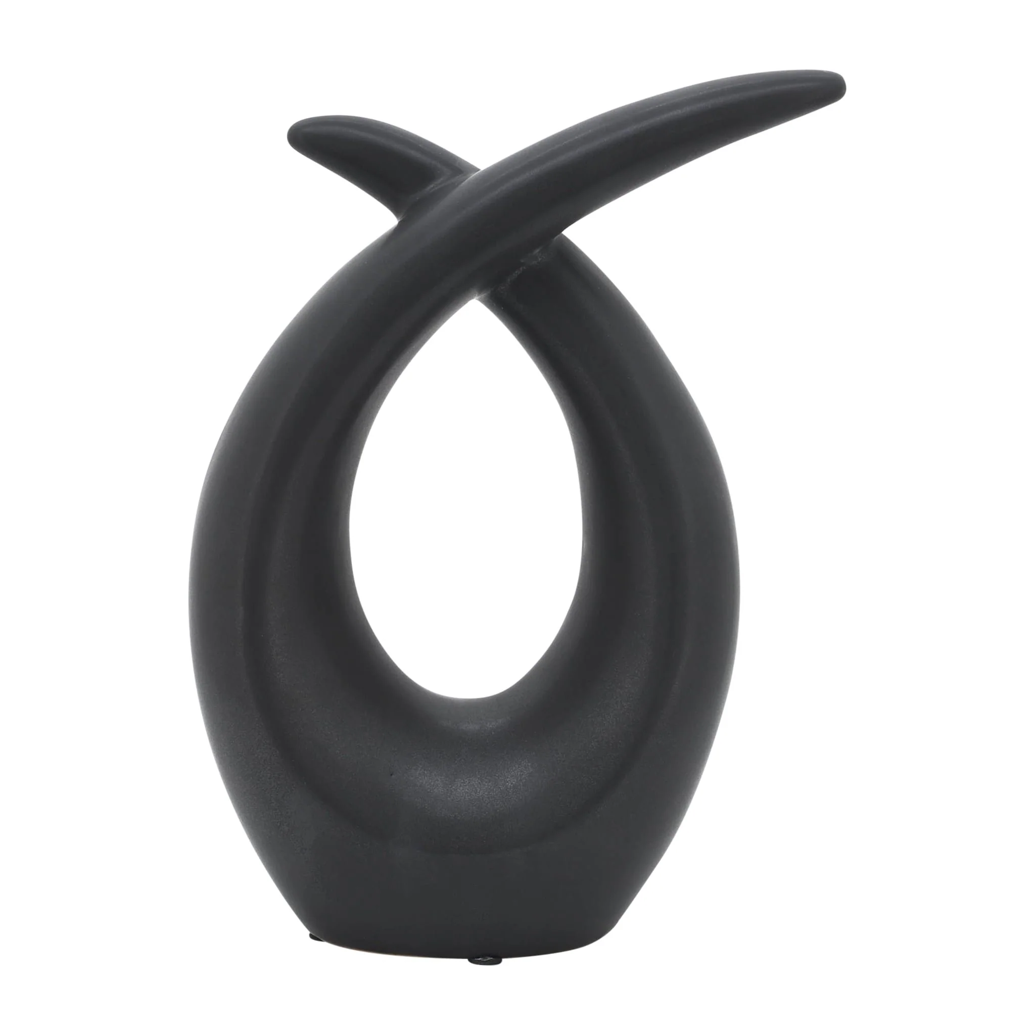 Cer, 10"h Loopy Table Top Accent, Black - Image 4