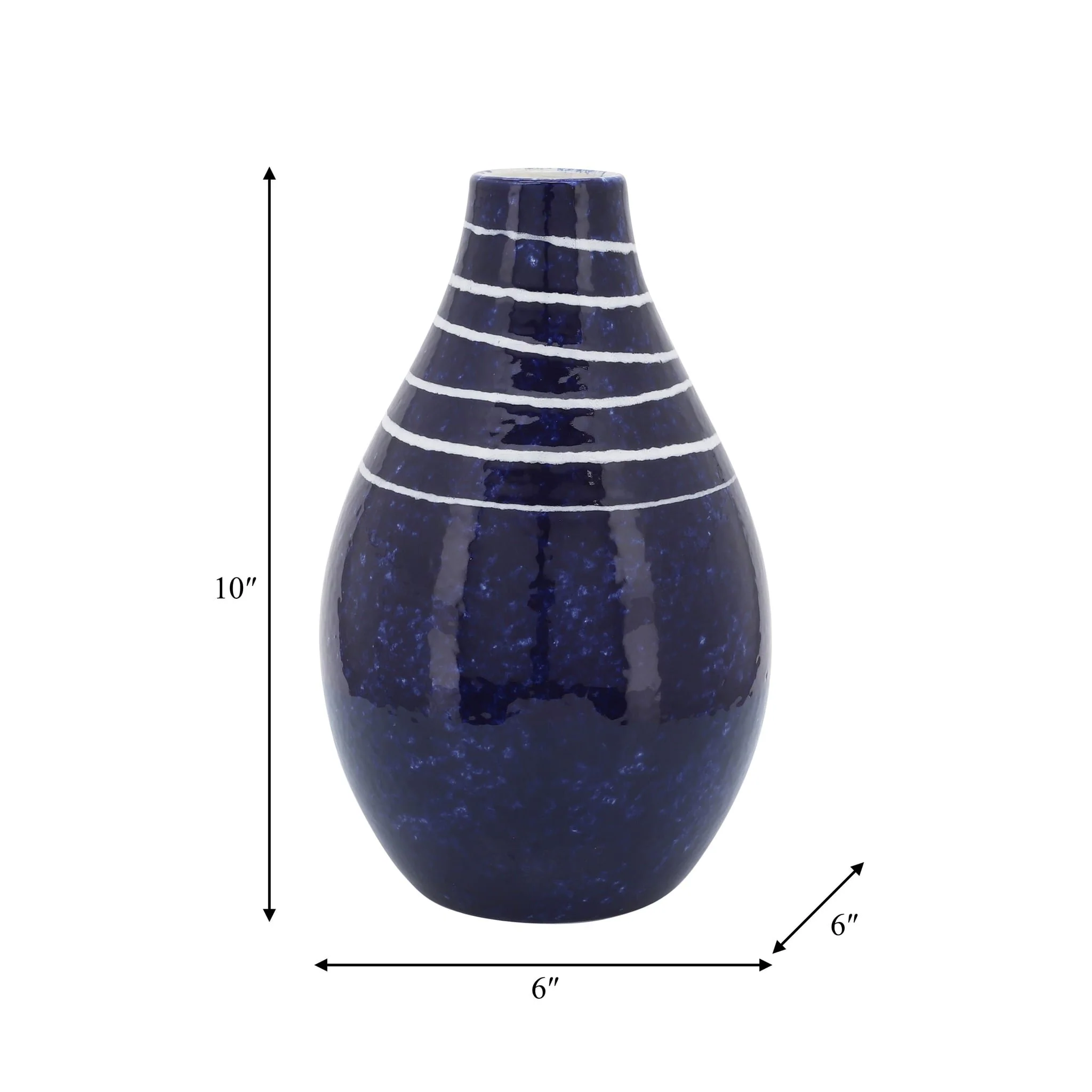 Cer, 10"h Primeval Vase, Blue - Image 8