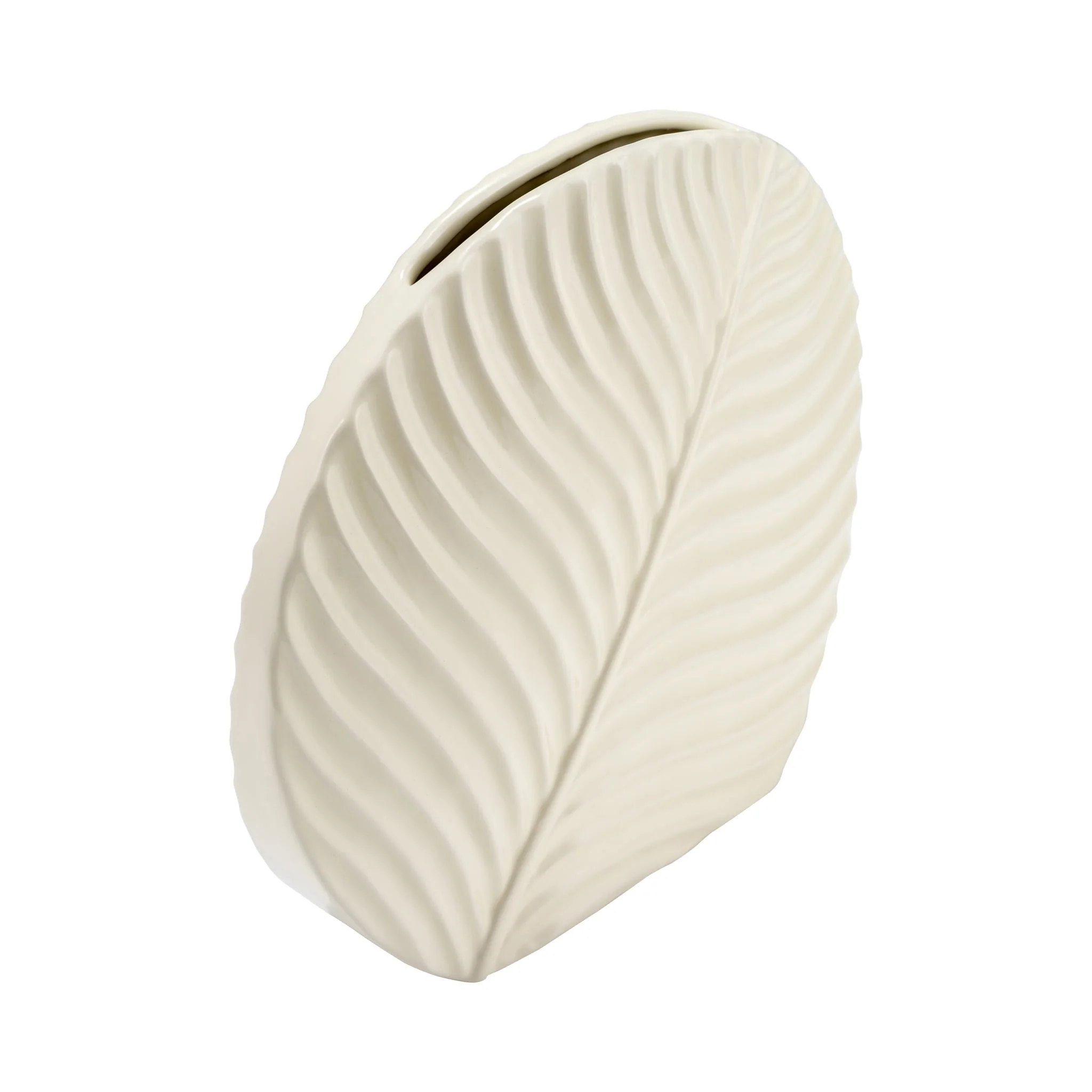 Cer, 11" Round Botanical Vase, Cotton - Image 4