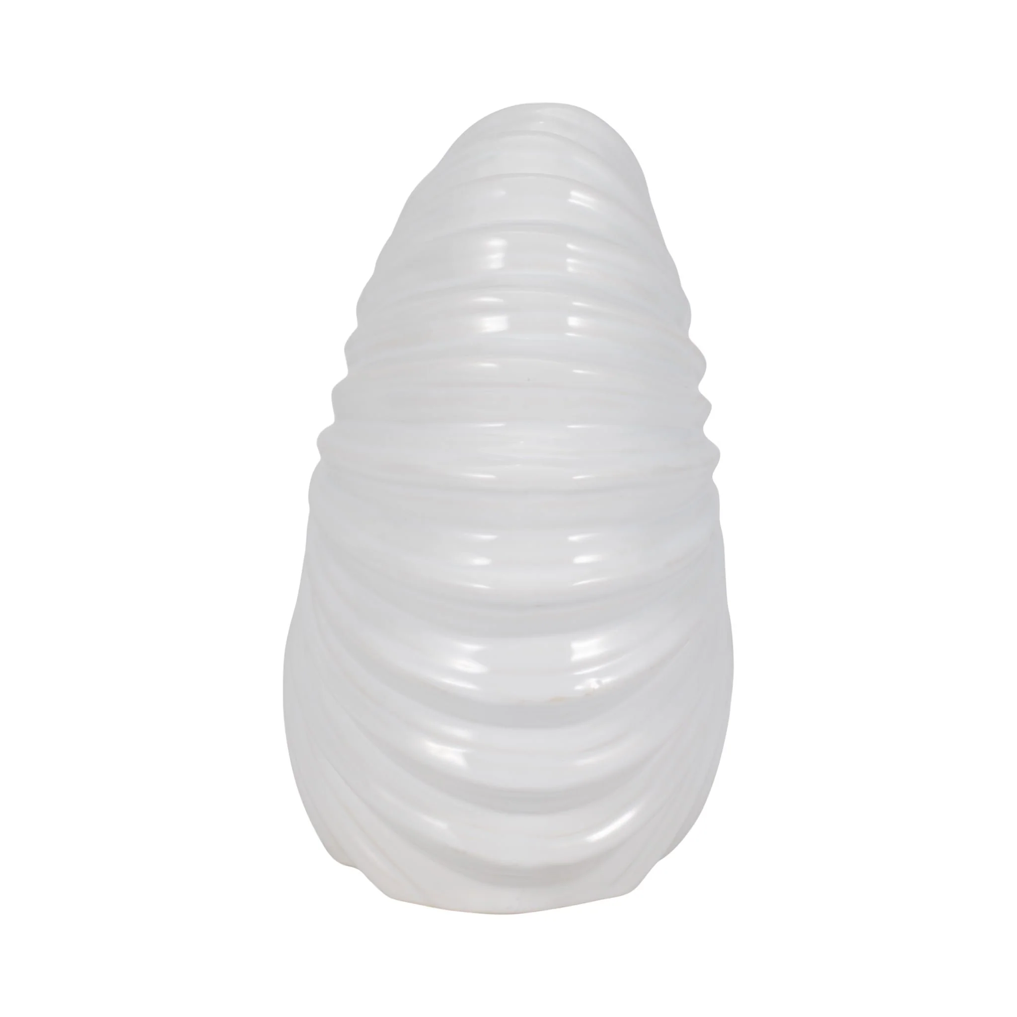 Cer, 12" Shell Vase, White - Image 4