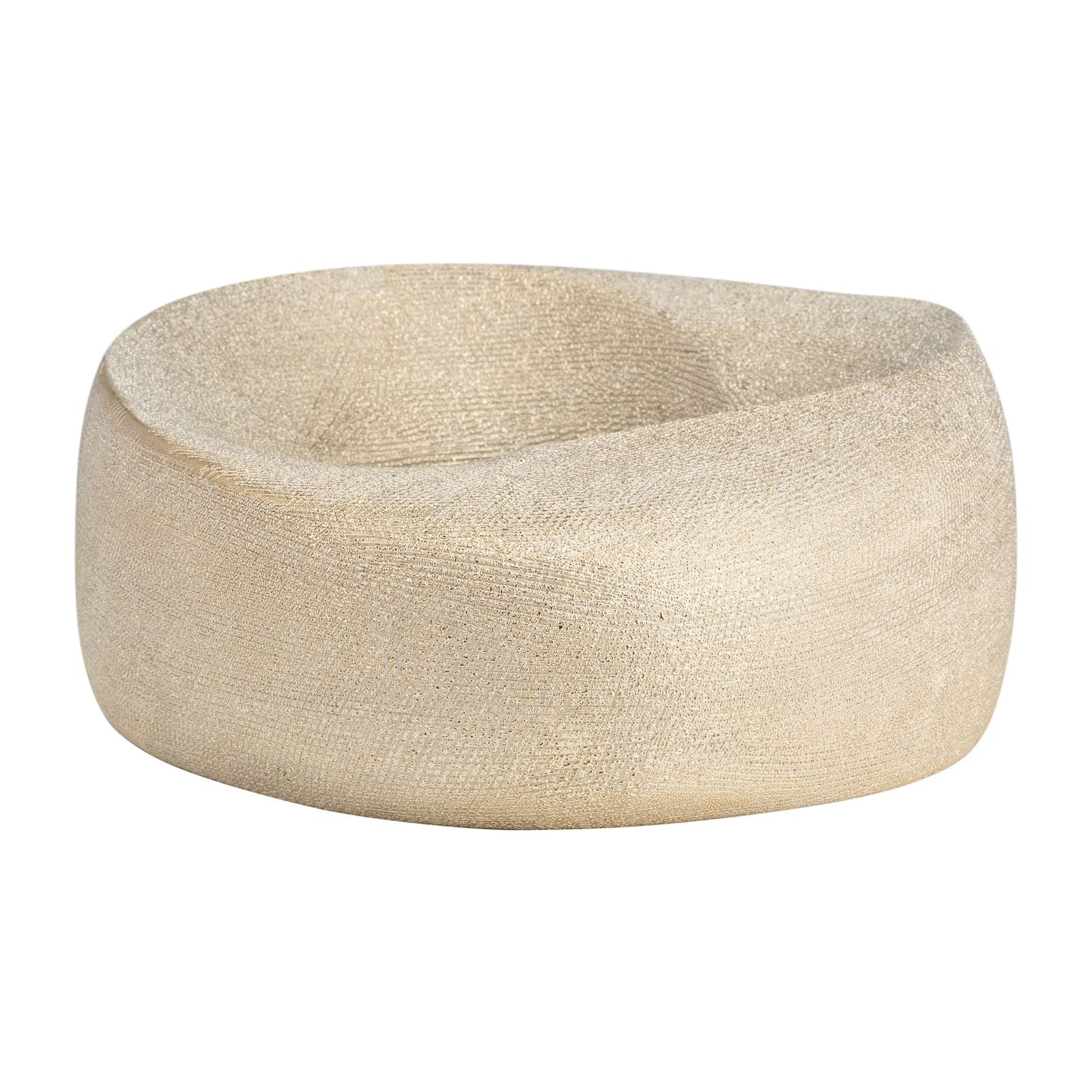 Cer, 16"h Scratched Hollow Accent, Champagne - Image 6